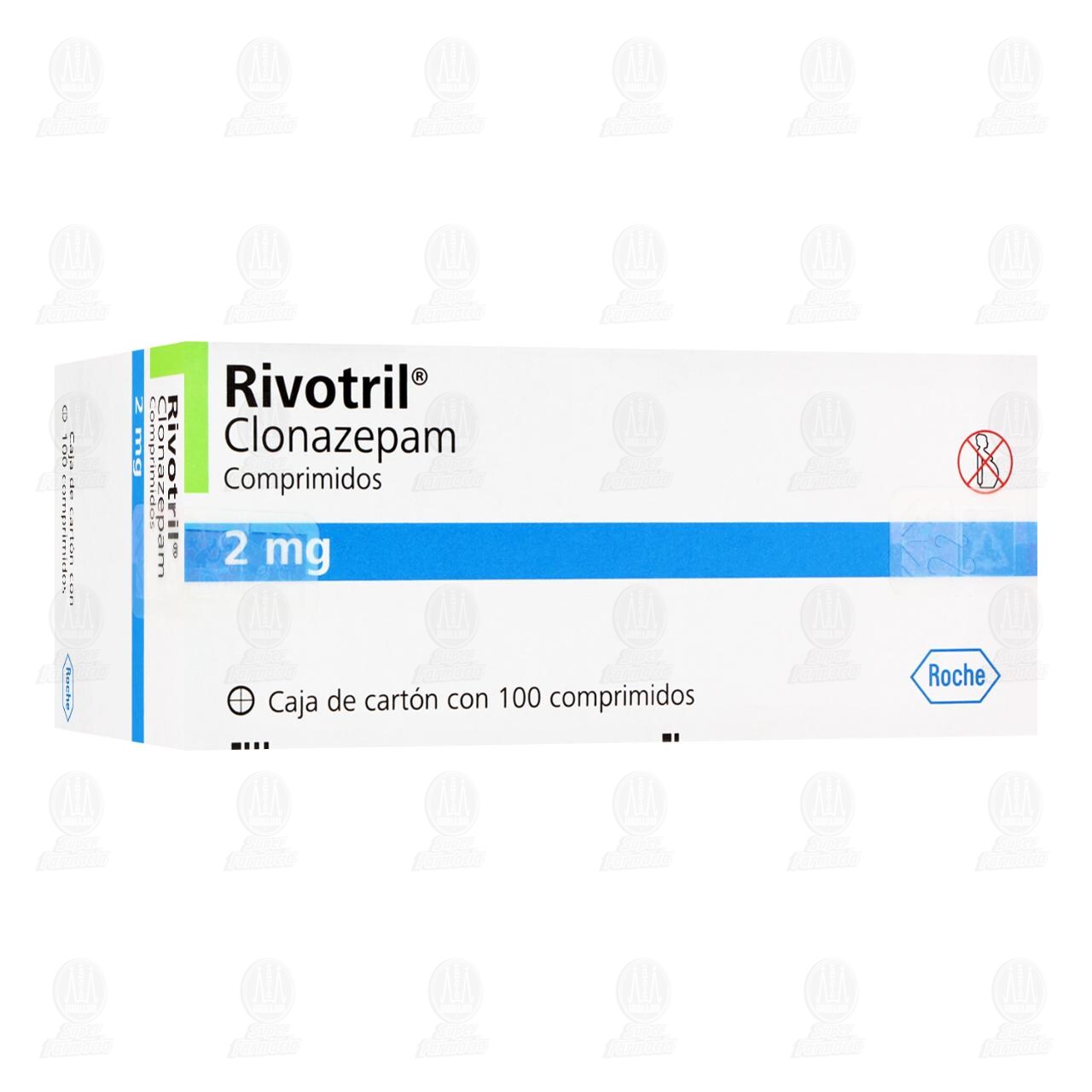 Rivotril 2 mg, 100 Comprimidos. image number 0