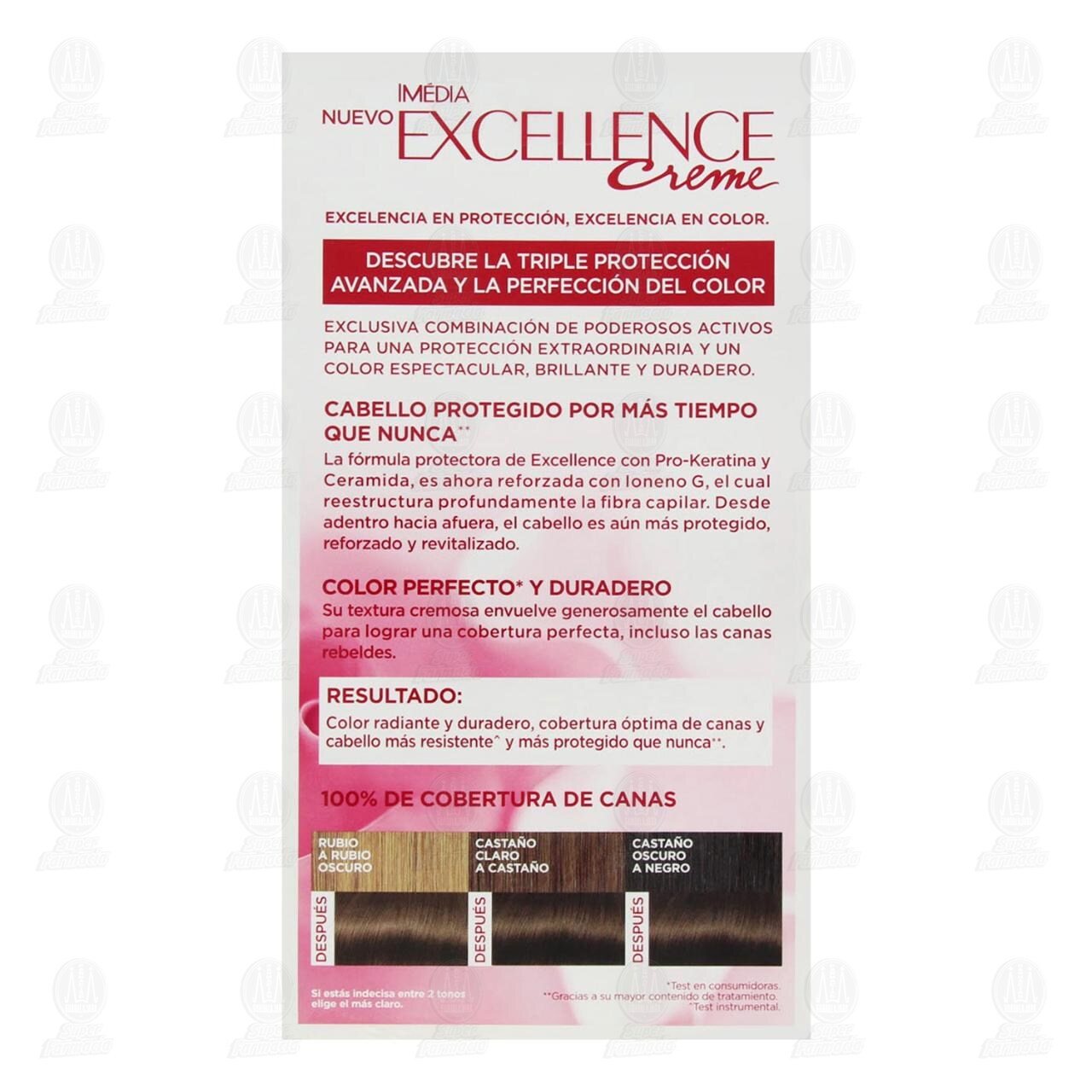 Tinte Excellence Creme Triple Protección Avanzada Color Castaño Claro (5), 1 pz. image number 2