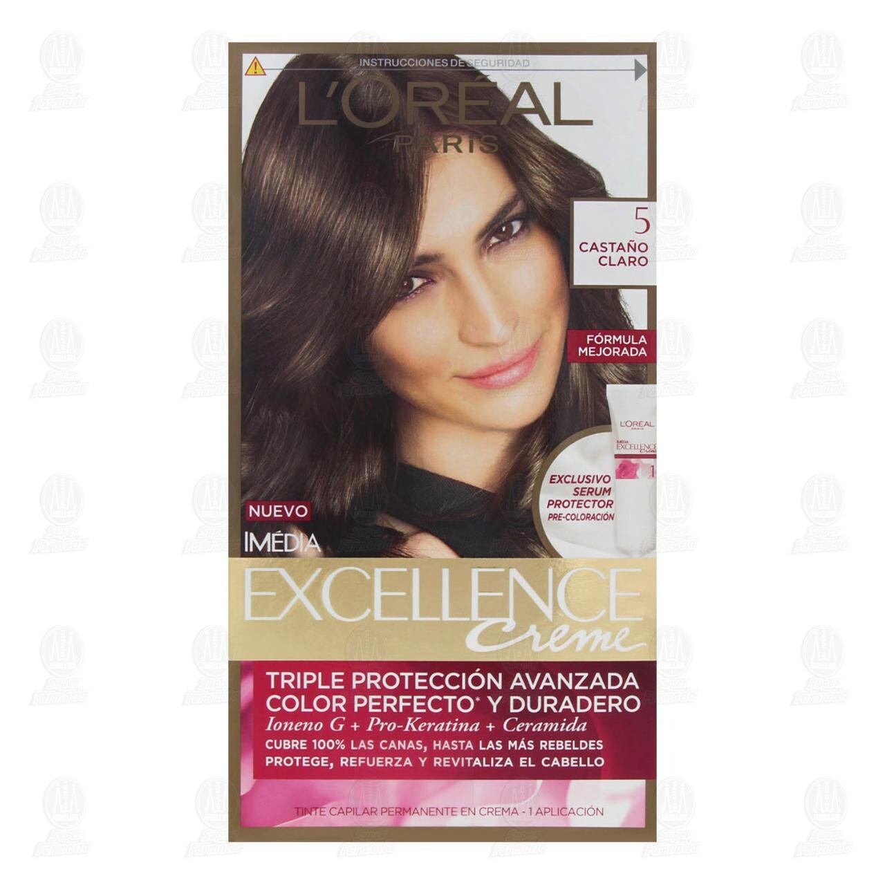 Tinte Excellence Creme Triple Protección Avanzada Color Castaño Claro (5), 1 pz. image number 1