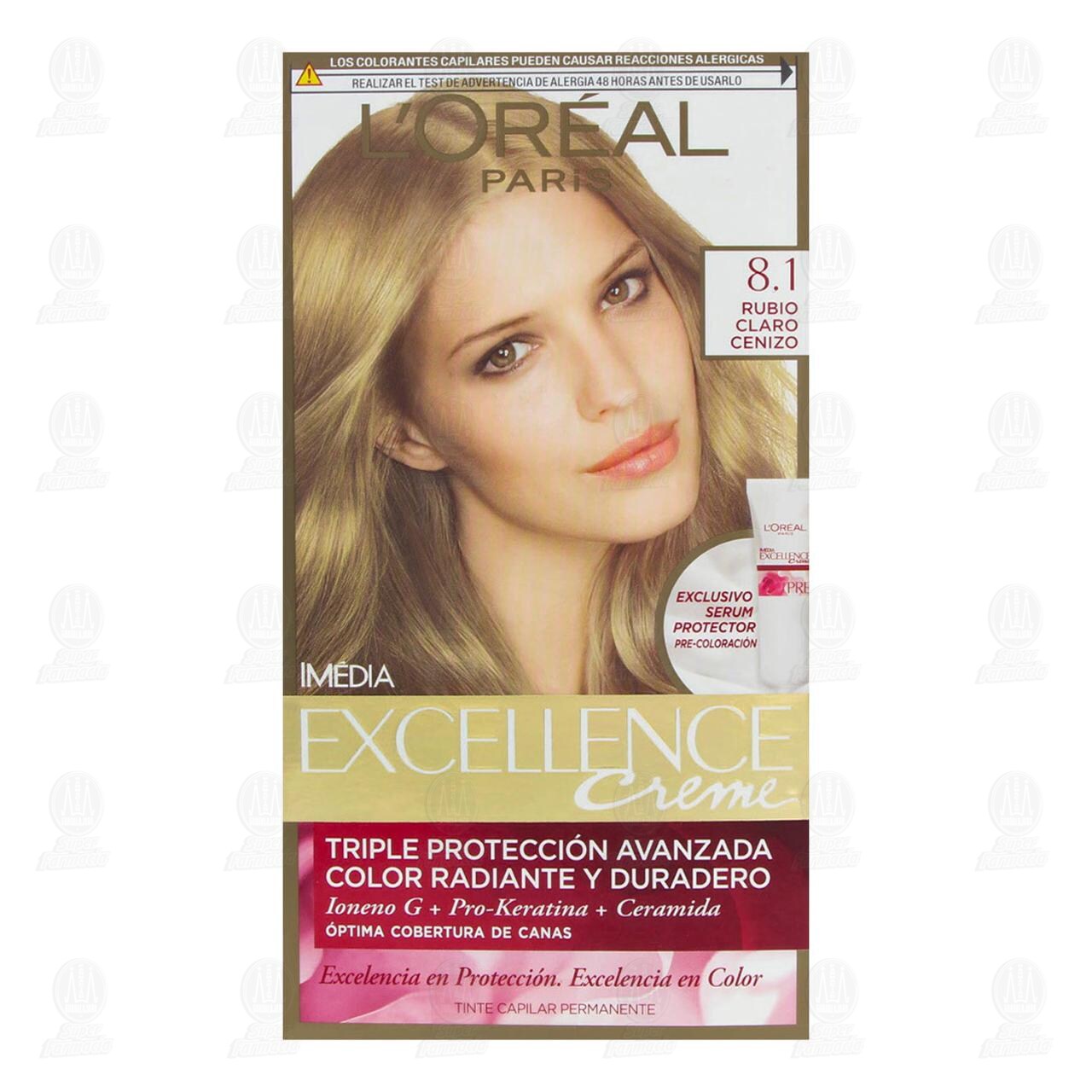 Tinte Excellence Creme Triple Protección Avanzada Color Rubio Claro Cenizo (8.1), 1 pz. image number 1