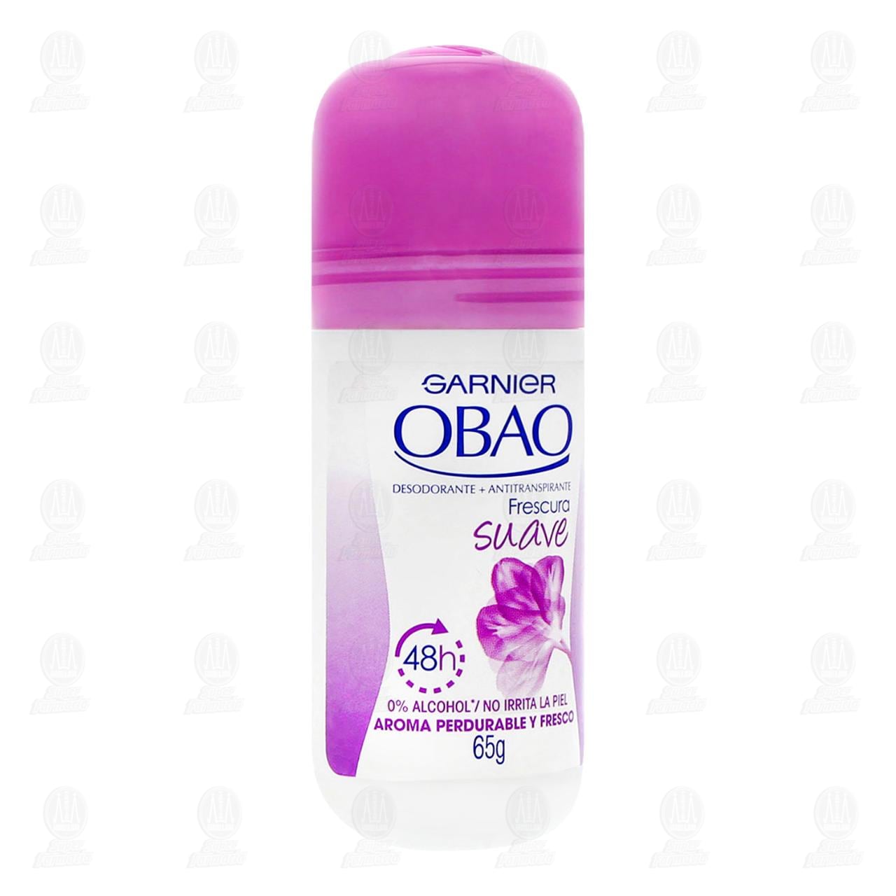 Imagen para Desodorante y antitranspirante Garnier Obao frescura suave en roll-on para mujer, con aroma perdurable que no irrita la piel y te protege hasta por 48 horas. Envase con 65 gramos.