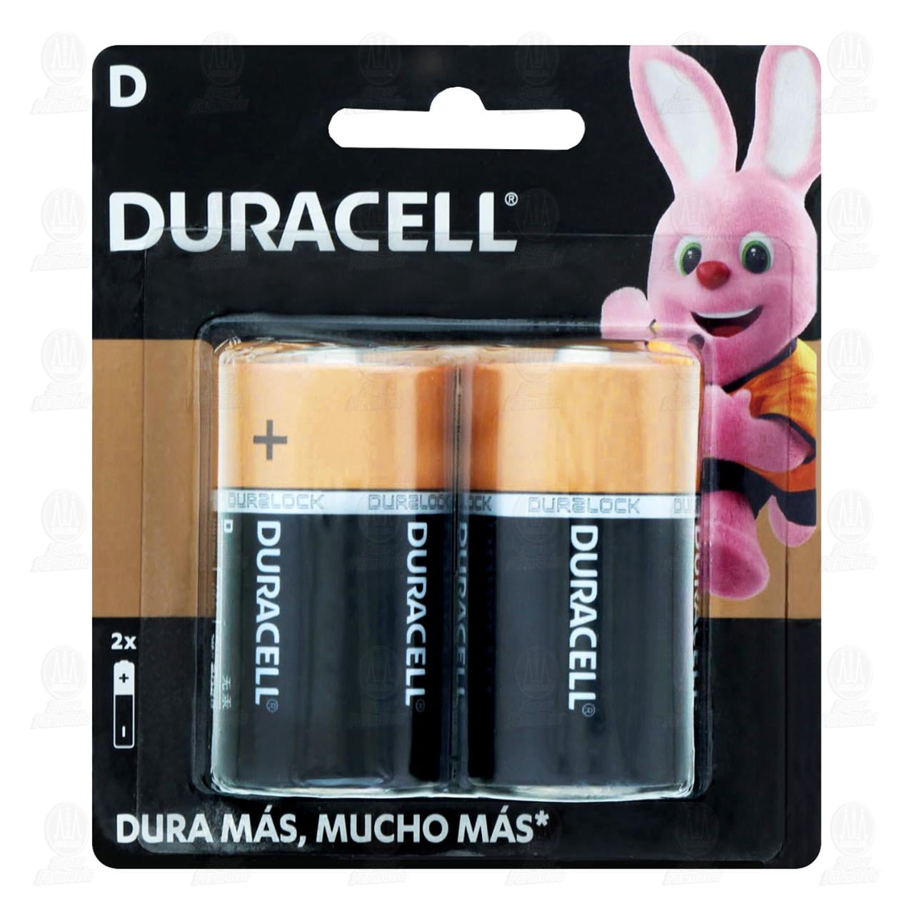 Pilas Duracell Alcalinas D, 2 pzas.