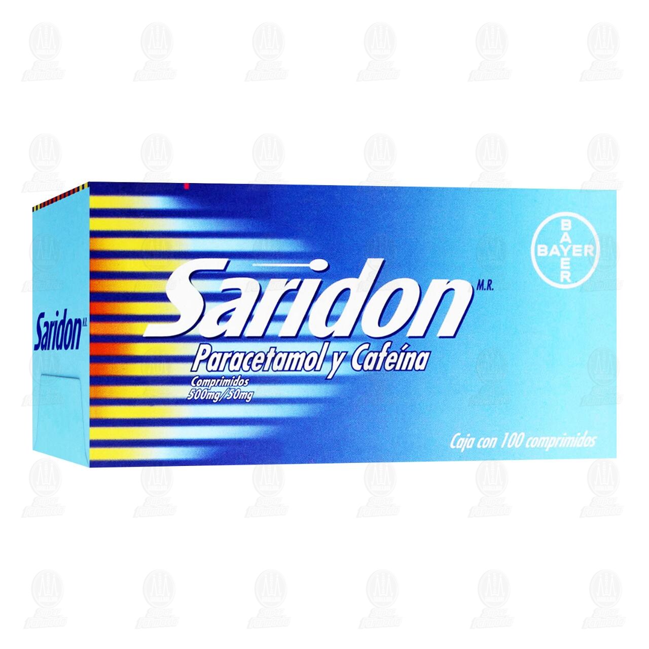Saridon 500mg/50mg, 100 Comprimidos. image number 0