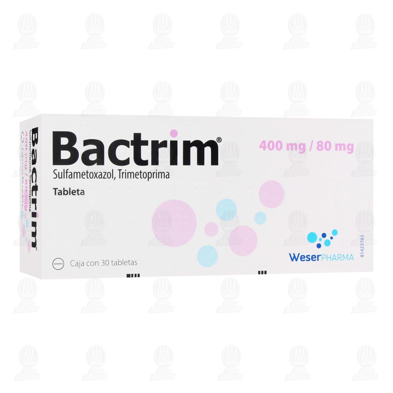 Bactrim 400mg/80mg, 30 Tabletas. image number 0