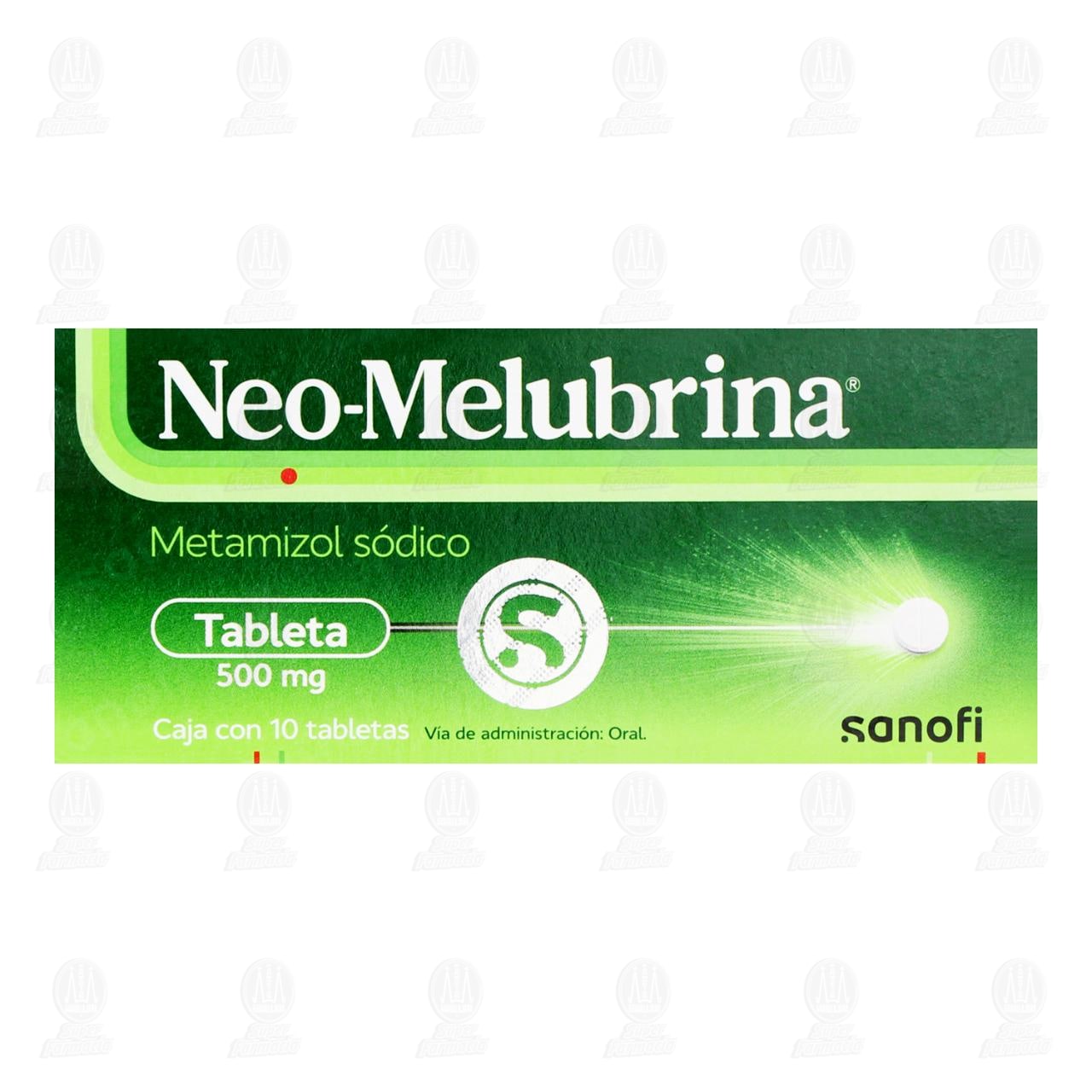 Neo-Melubrina 500 mg, 10 Tabletas. image number 1