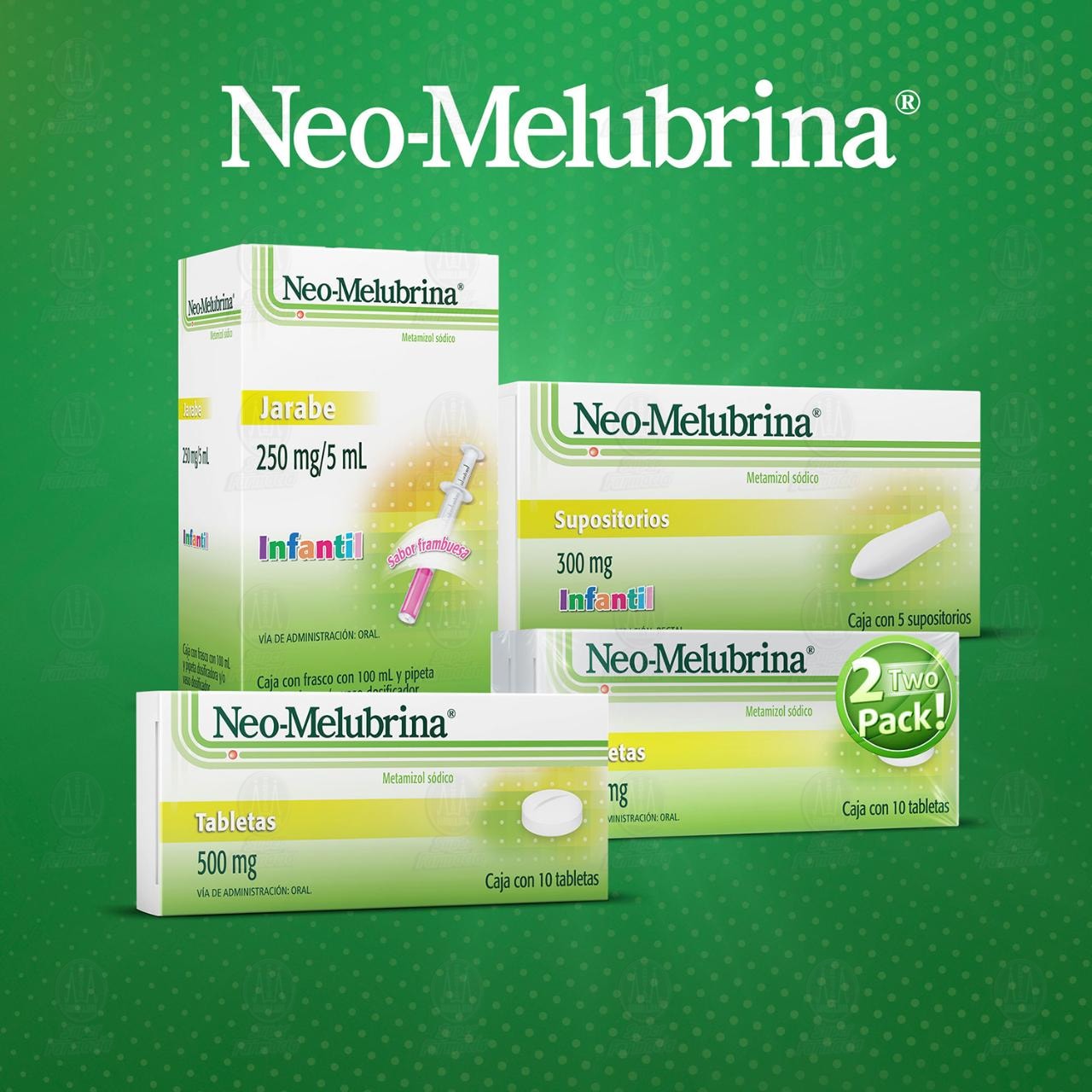 Neo-Melubrina Infantil 300 mg, 5 Supositorios. image number 4