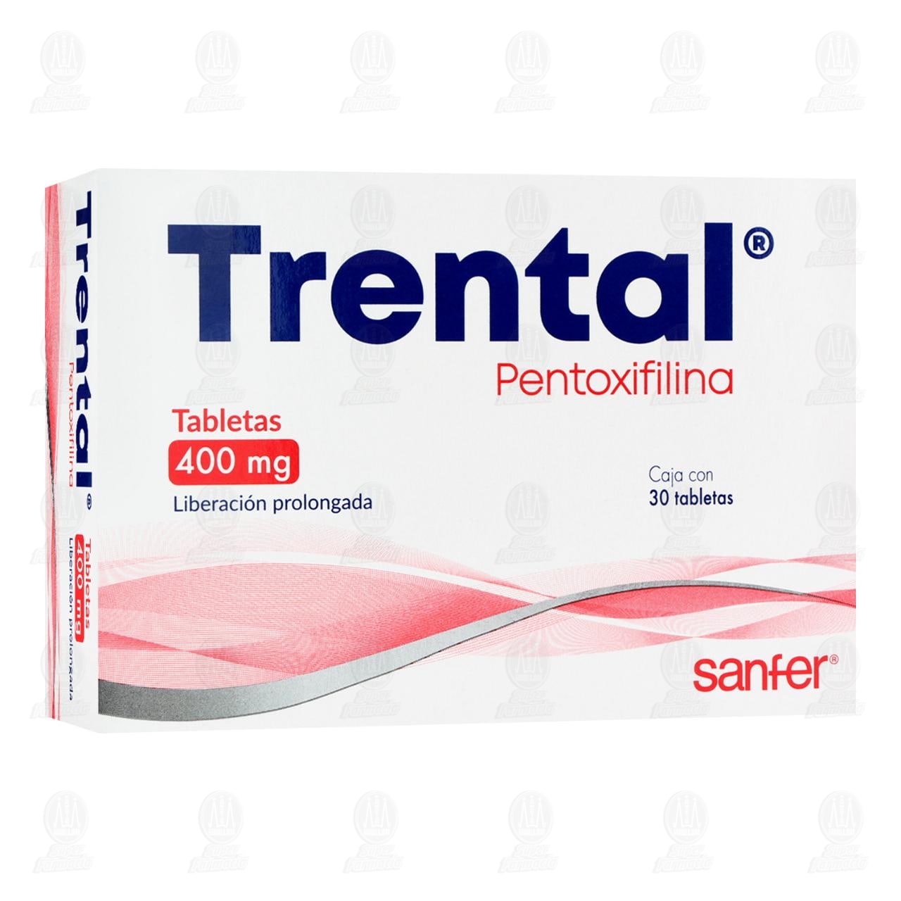 Trental 400 mg, 30 Tabletas.