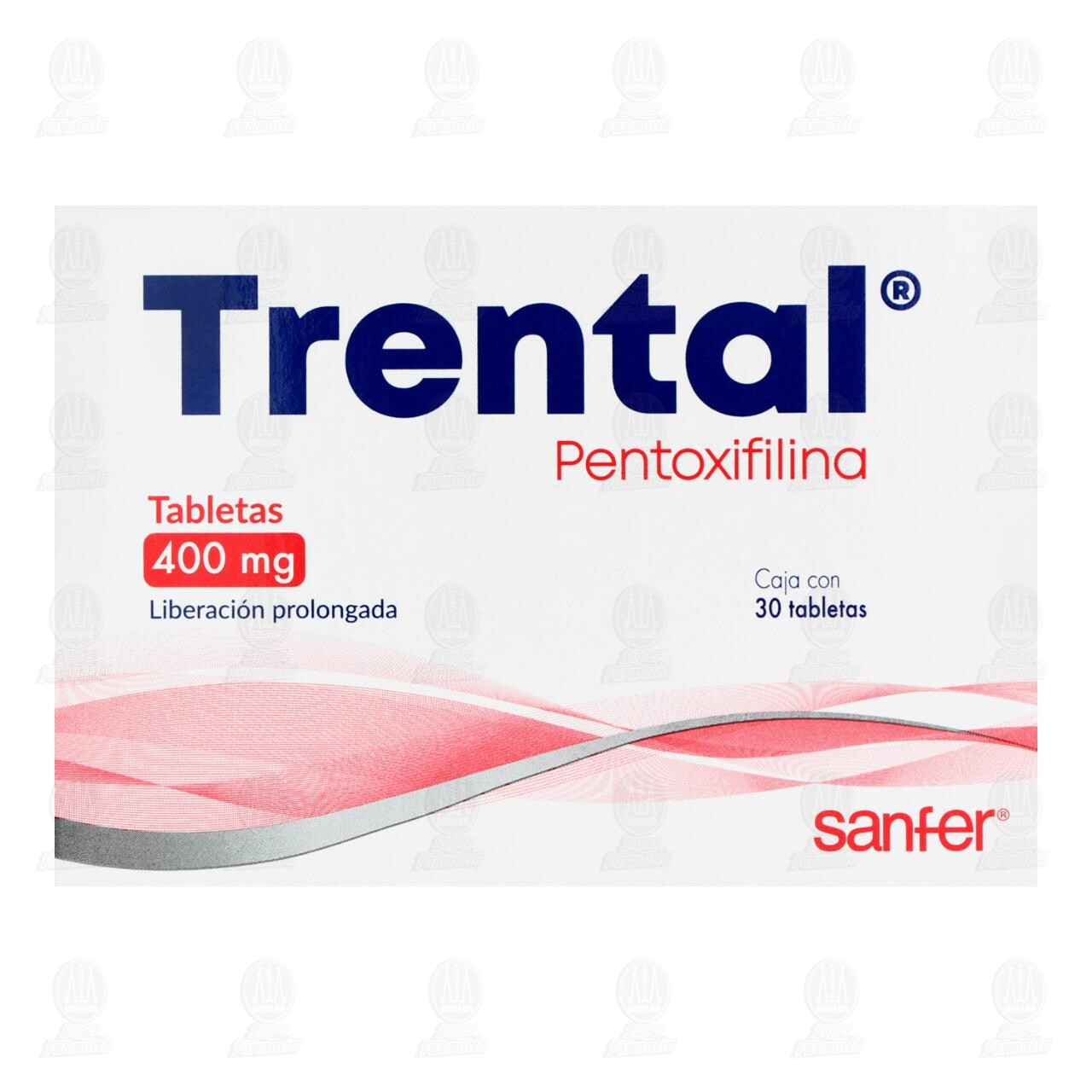 Trental 400 mg, 30 Tabletas. image number 1