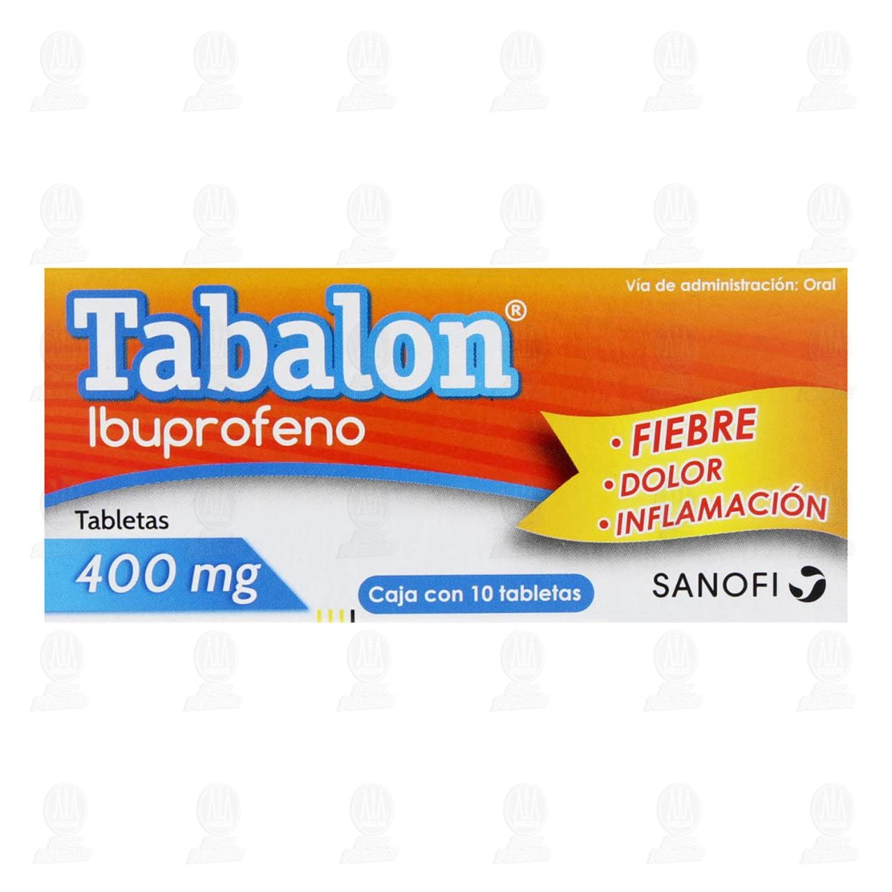 Tabalon 400 mg, 10 Tabletas. image number 1