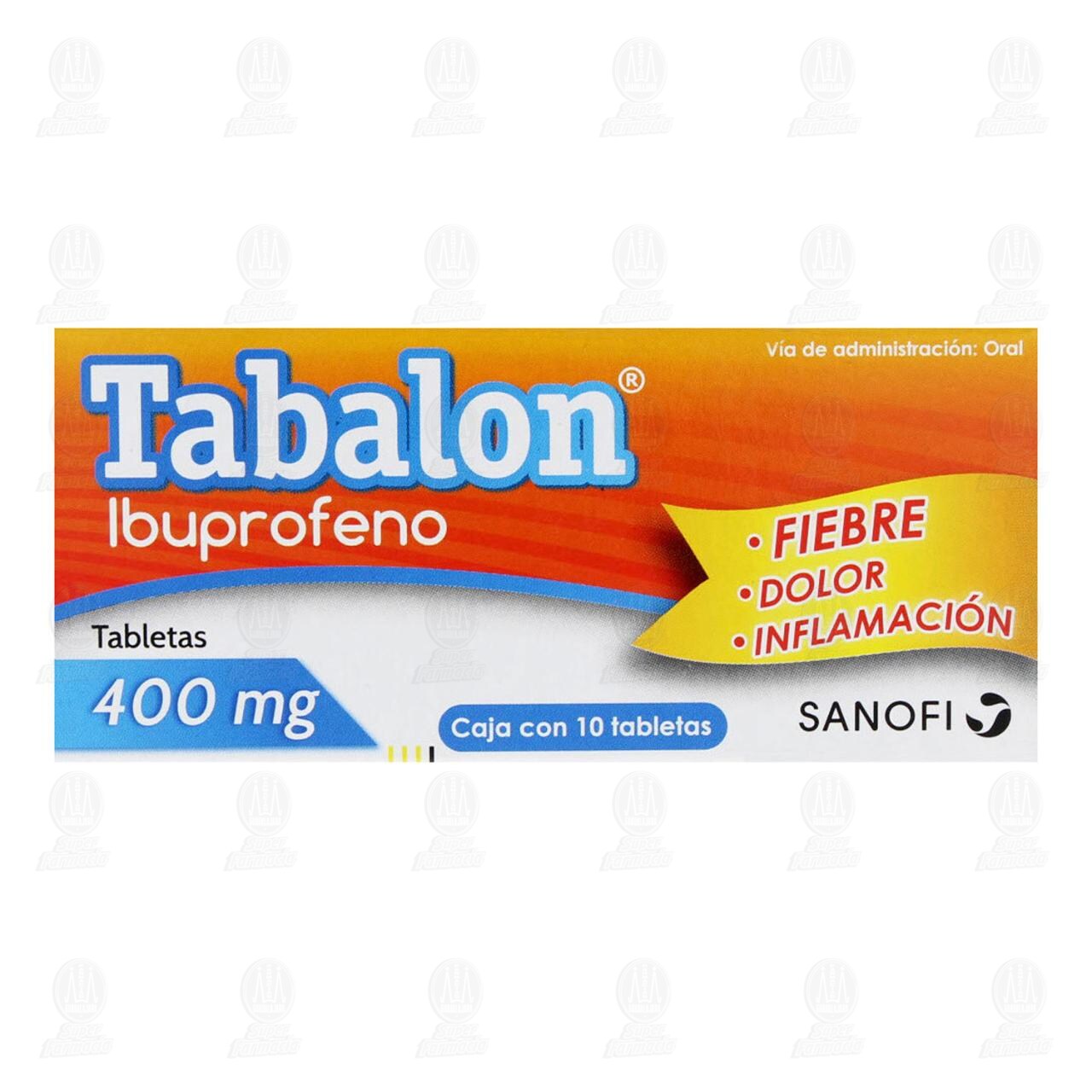 Tabalon 400 mg, 10 Tabletas. image number 1