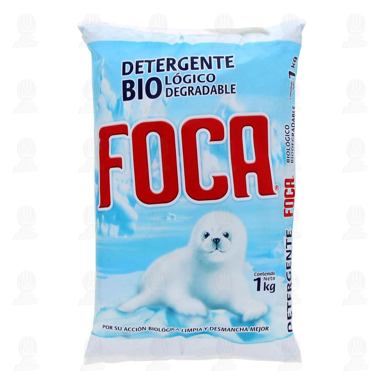 Detergente en Polvo Foca con Fórmula Biodegradable, 1 kg.