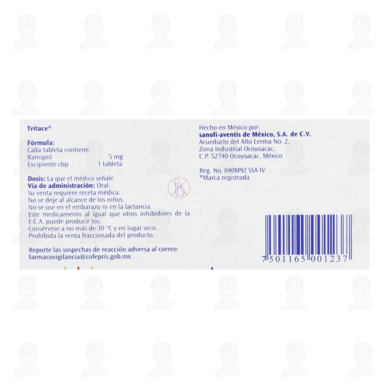 Tritace 5 mg, 16 Tabletas. image number 2