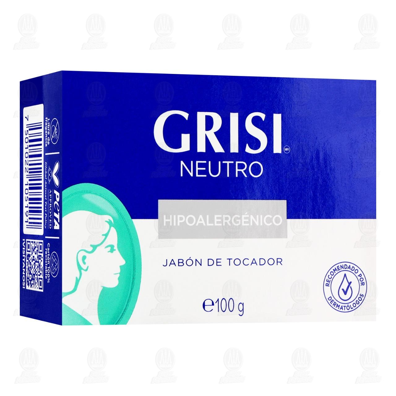 Jab&oacute;n Neutro Grisi Hipoalerg&eacute;nico, 100 gr. image number 0