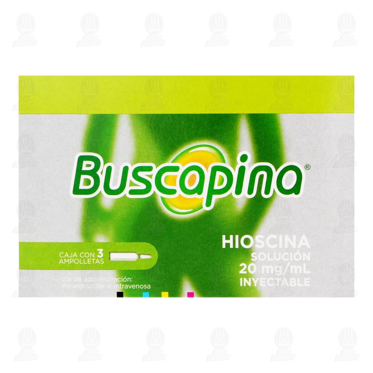 Buscapina 20mg/ml Soluci&oacute;n Inyectable, 3 Ampolletas. image number 1