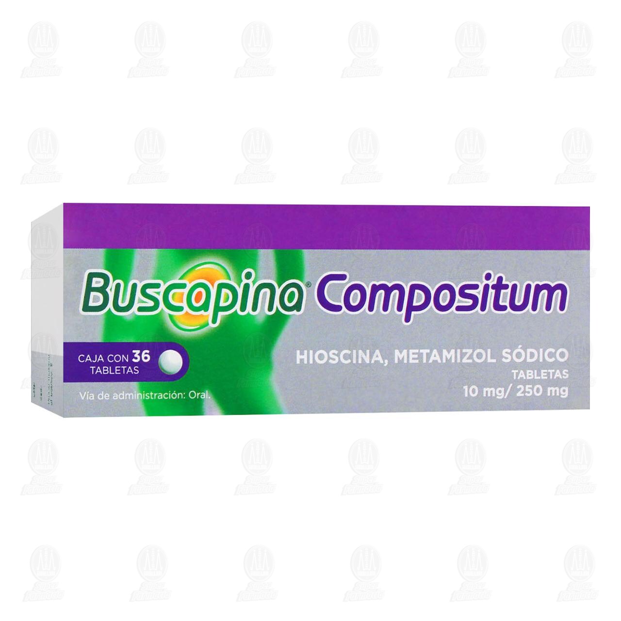 Buscapina Compositum 10mg/250mg, 36 Tabletas. image number 0