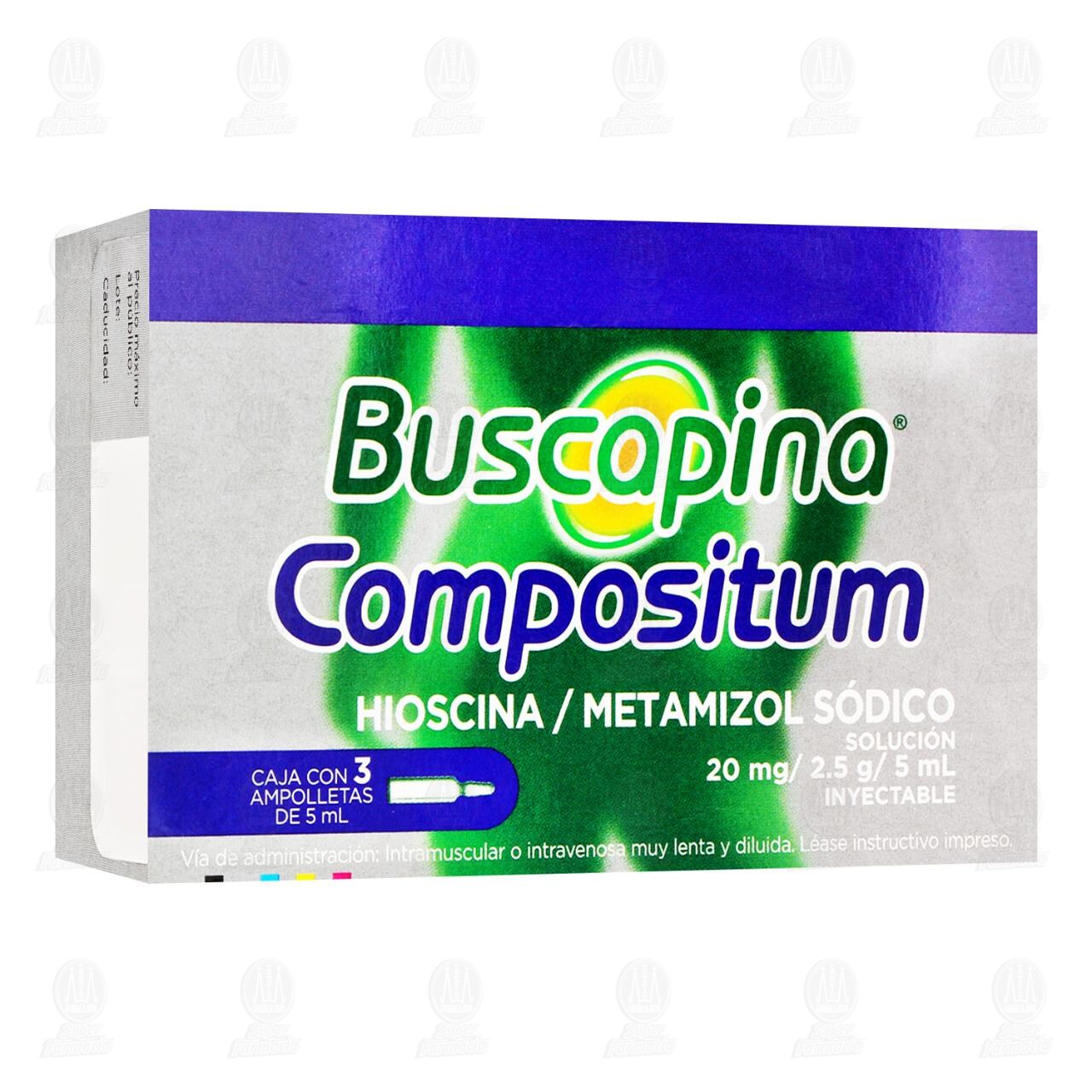 Buscapina Compositum 20mg/2.5gr/5ml Soluci&oacute;n Inyectable, 3 Ampolletas de 5 ml. image number 0
