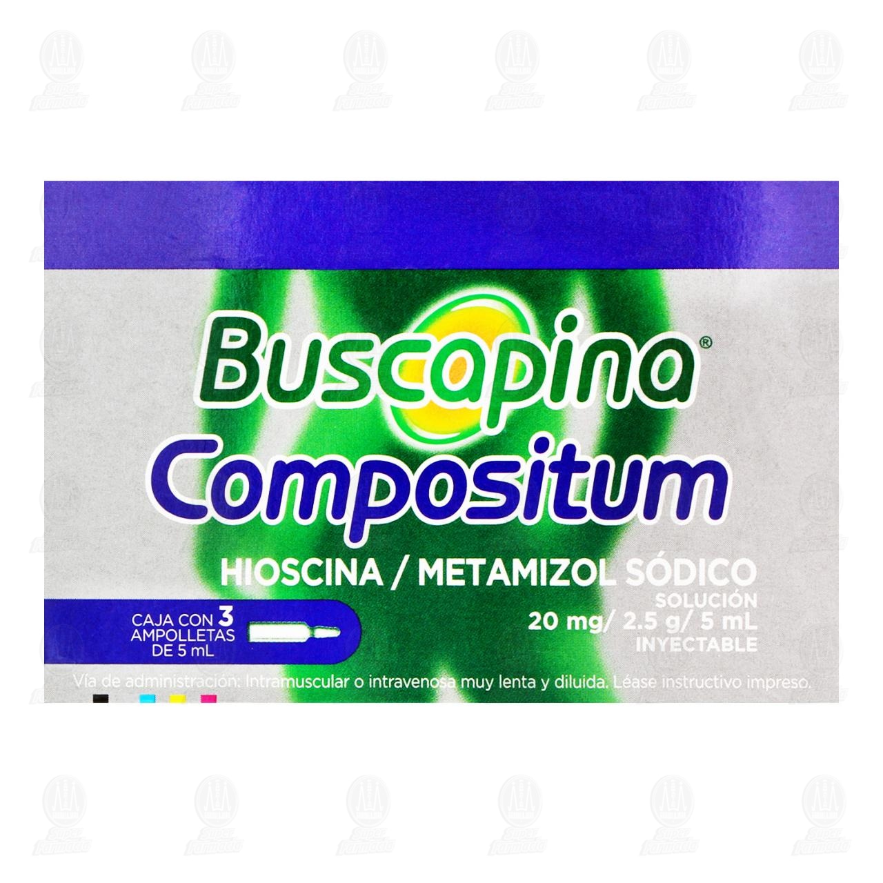 Buscapina Compositum 20mg/2.5gr/5ml Soluci&oacute;n Inyectable, 3 Ampolletas de 5 ml. image number 1