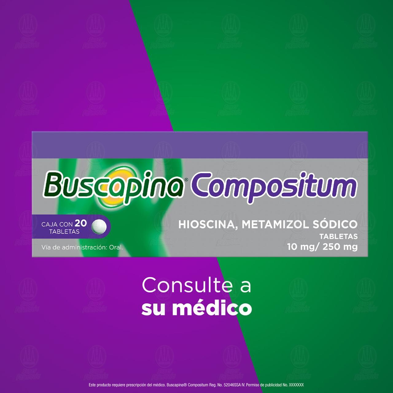 Buscapina Compositum 10mg/250mg, 20 Tabletas. image number 3