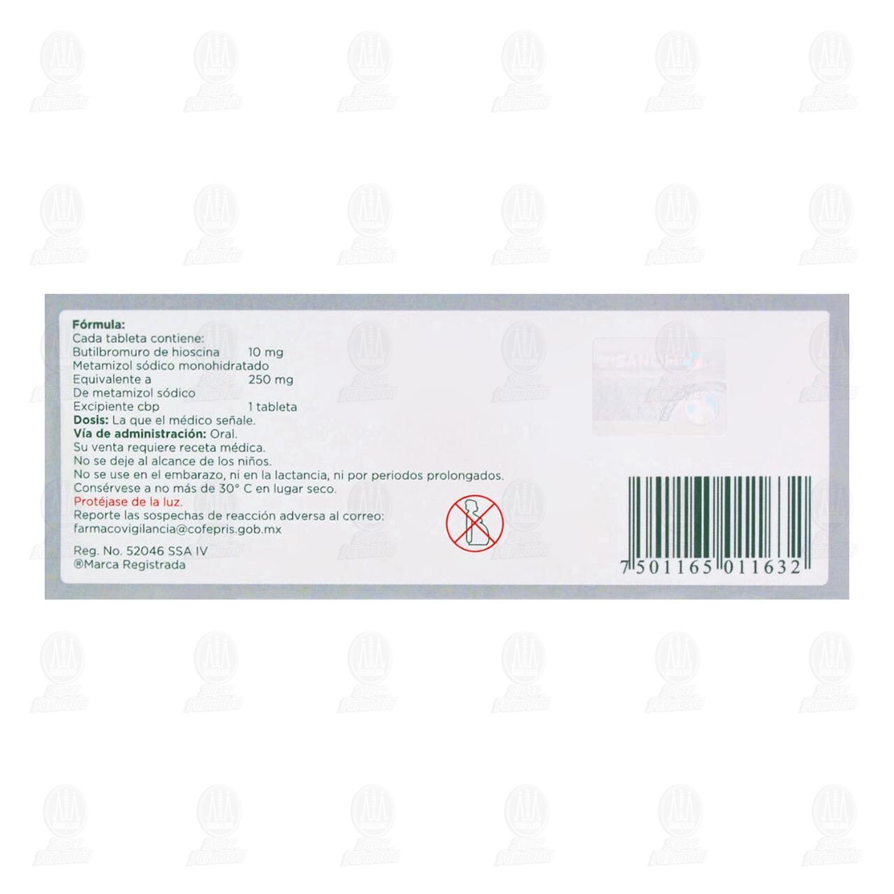 Buscapina Compositum 10mg/250mg, 20 Tabletas. image number 2