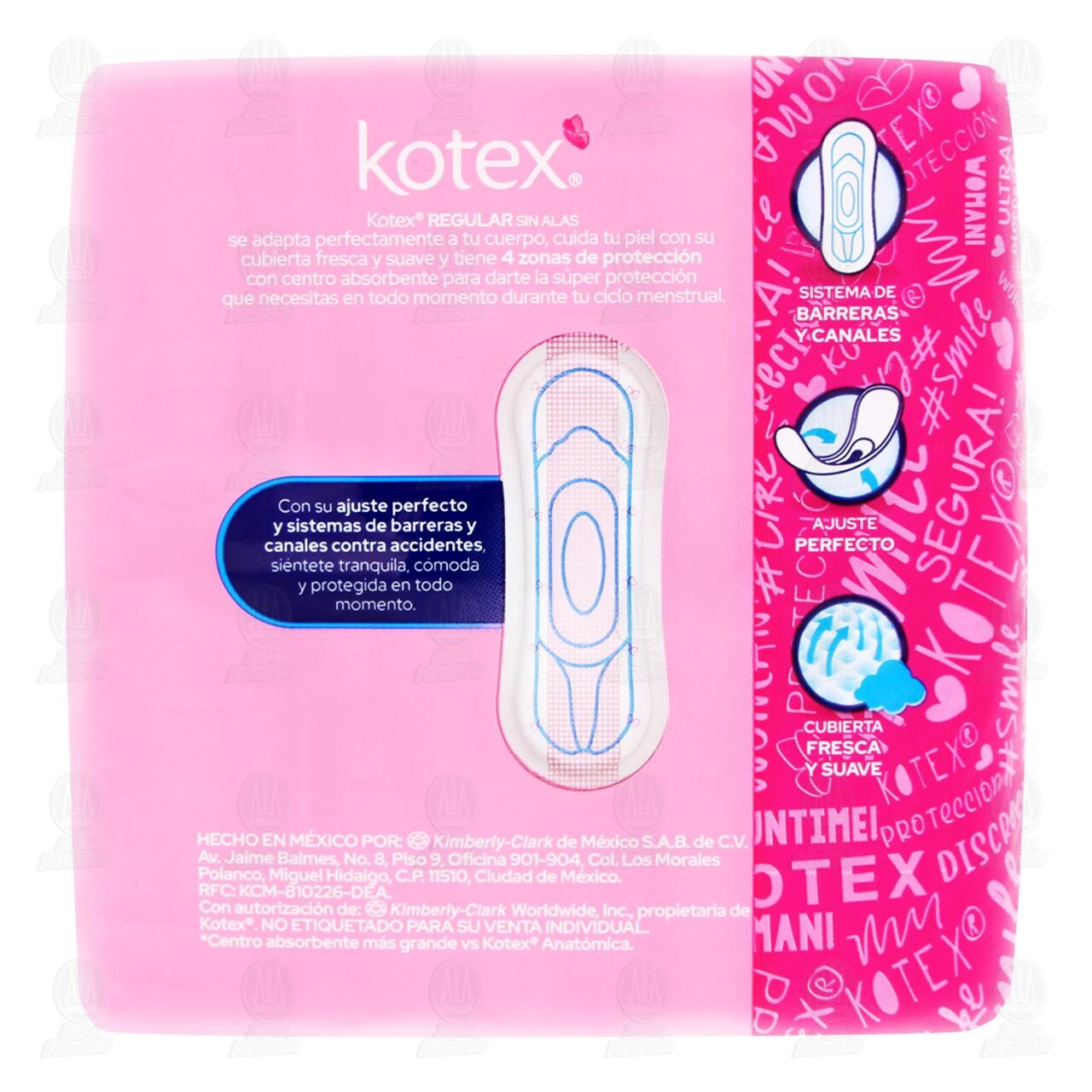 Toallas Femeninas Kotex Regular sin Alas, 20 pzas. image number 2
