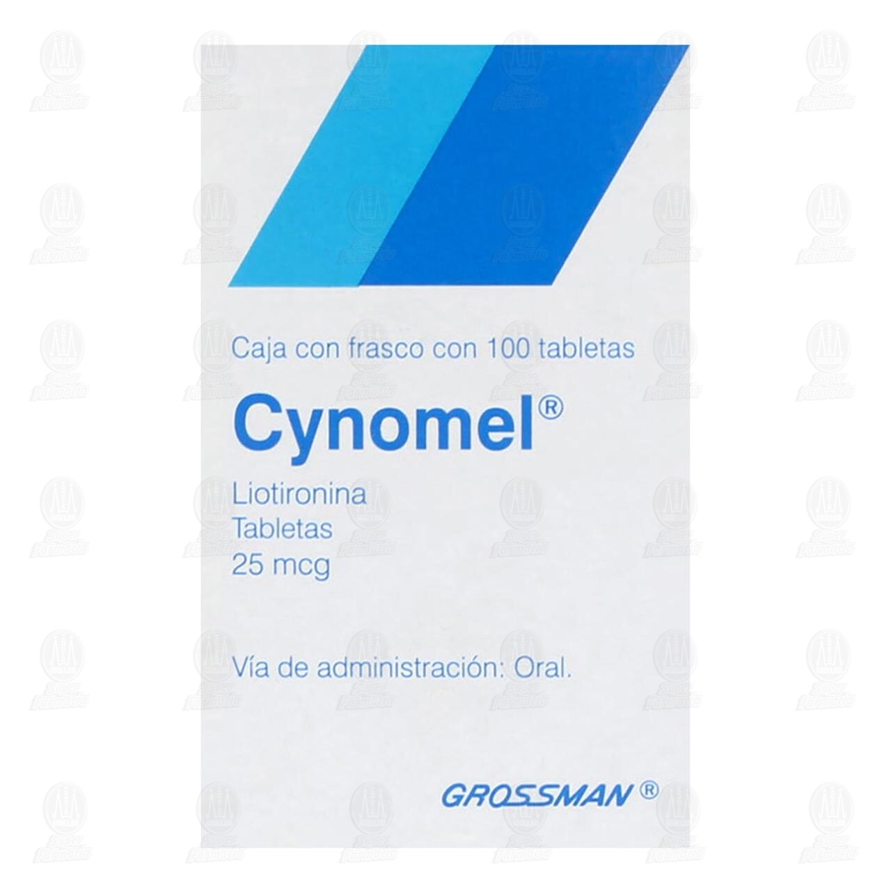 Cynomel 25 mcg, 100 Tabletas. image number 1