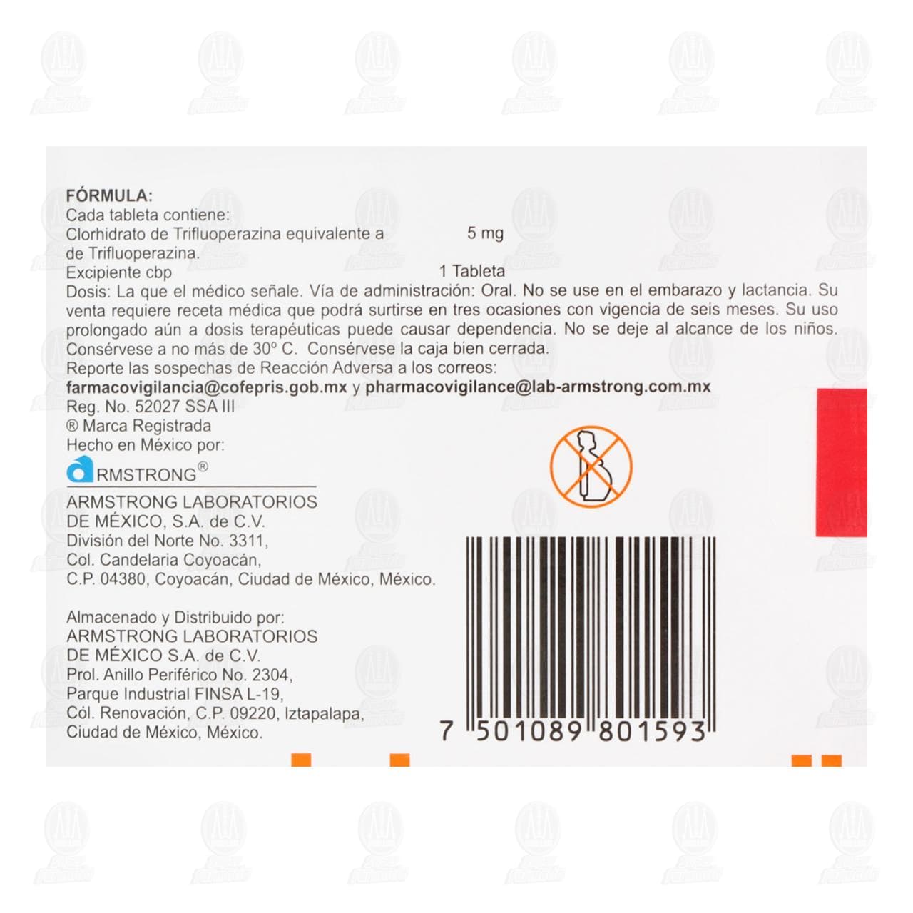 Stelazine 5 mg, 30 Tabletas. image number 2