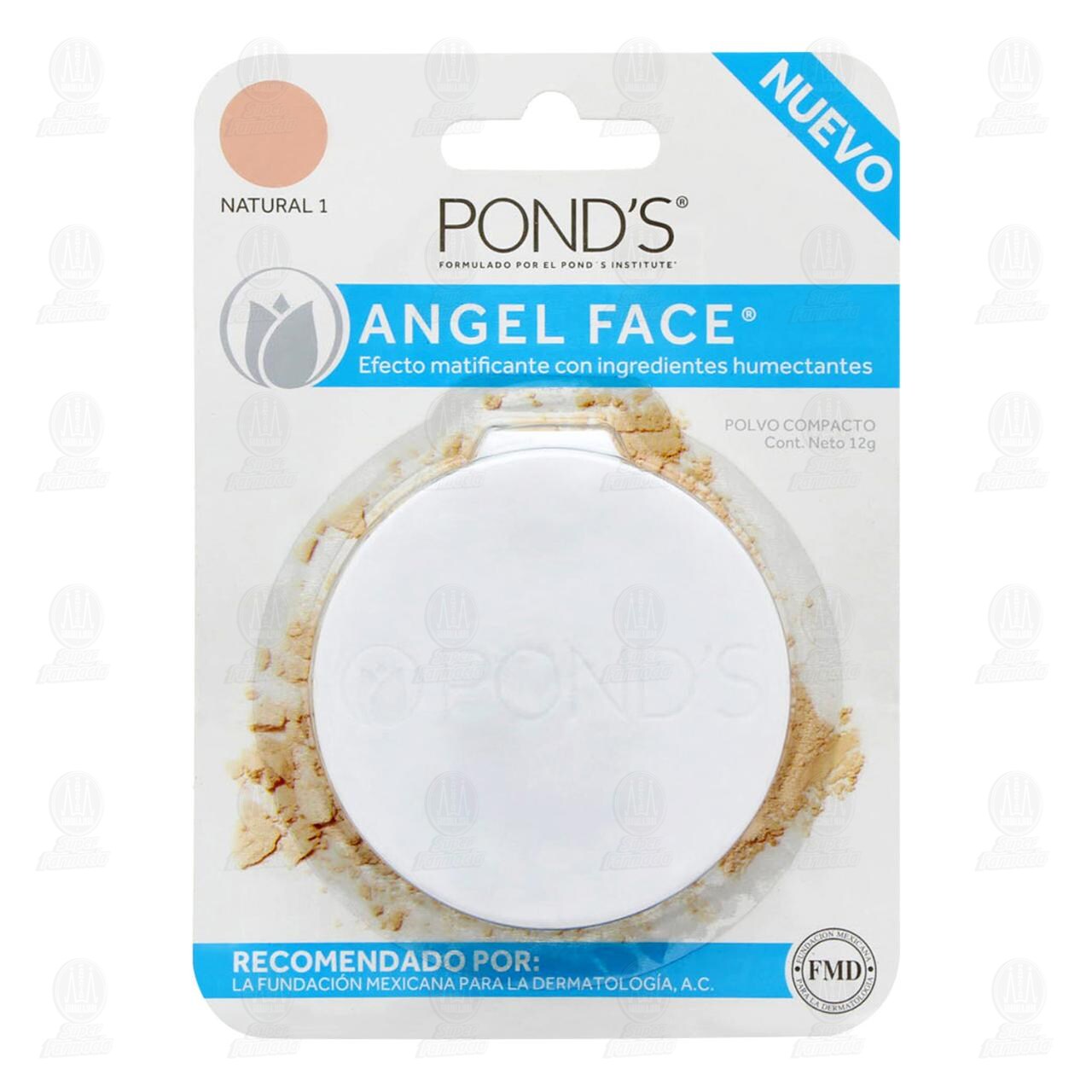 Maquillaje en Polvo Pond's Angel Face Color Natural 1, 12 gr.