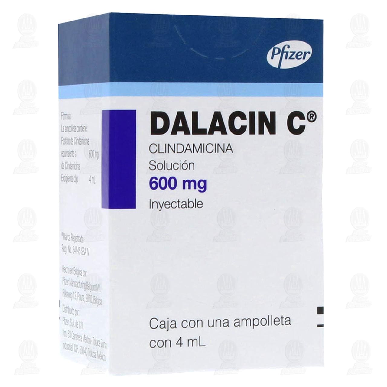 Dalacin C 600mg Soluci&oacute;n Inyectable, 4 ml 1 Ampolleta. image number 0