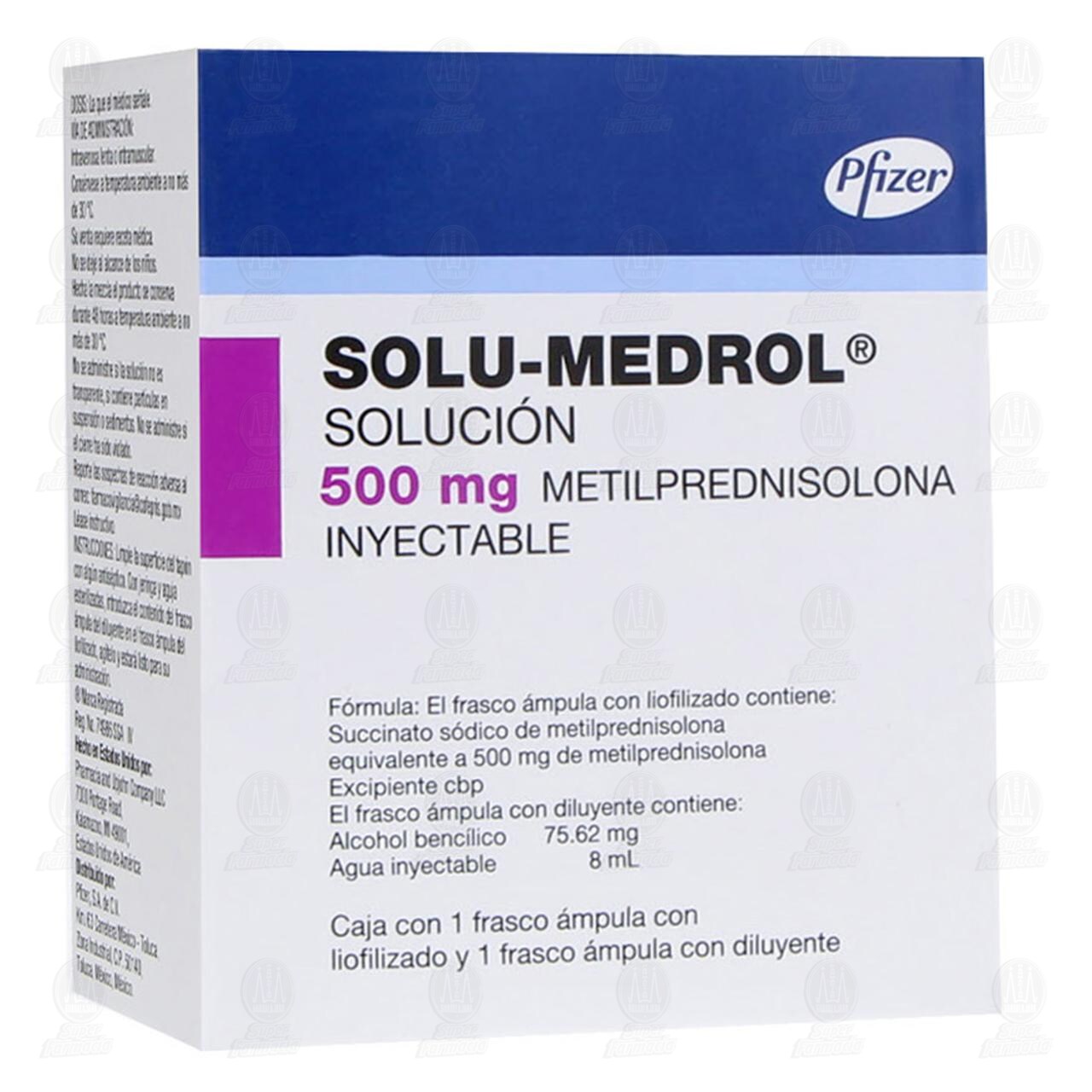 Solu-Medrol 500 mg Soluci&oacute;n Iyectable, 1 &Aacute;mpula. image number 0