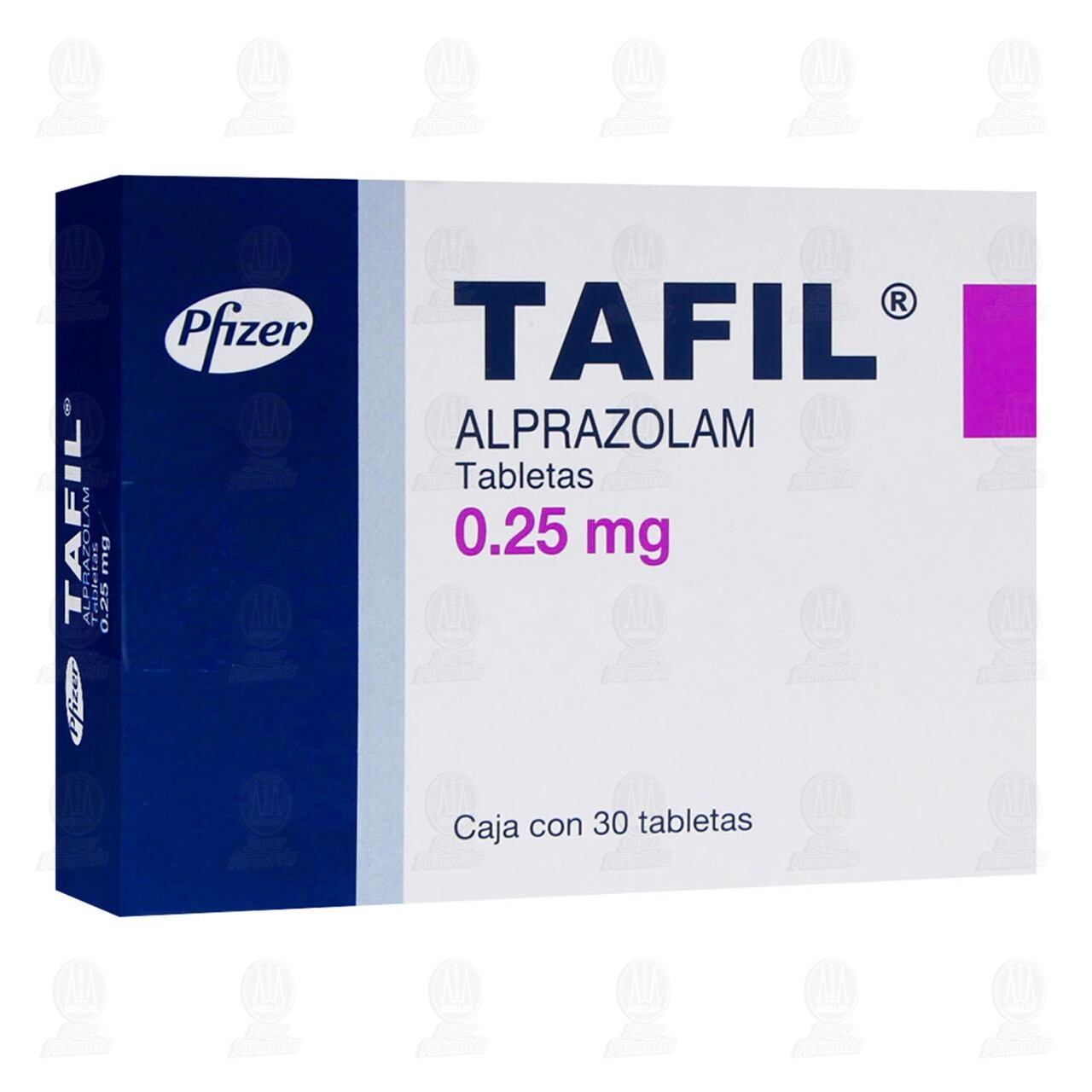 Tafil 0.25 mg, 30 Tabletas. image number 0