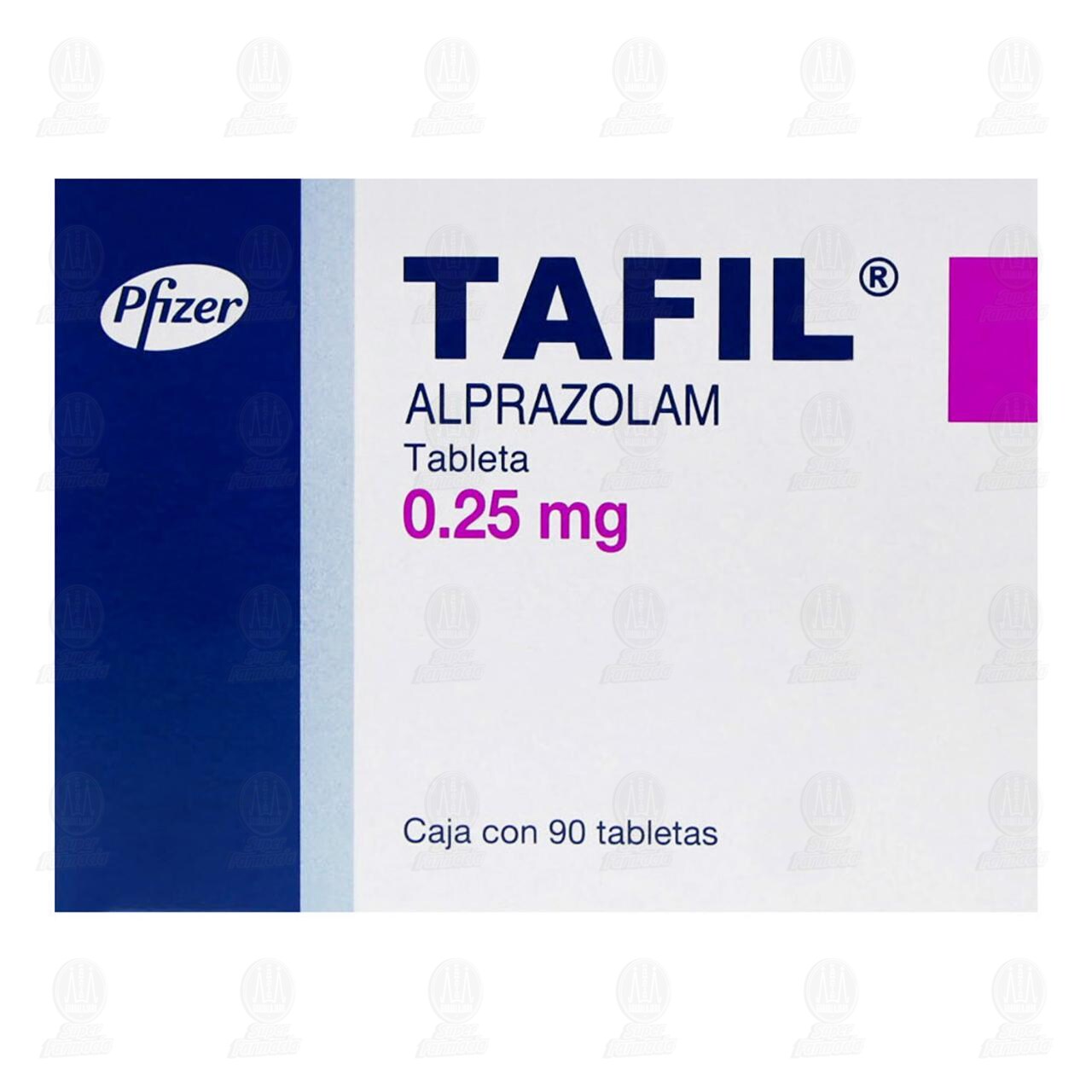 Tafil 0.25 mg, 90 Tabletas. image number 1