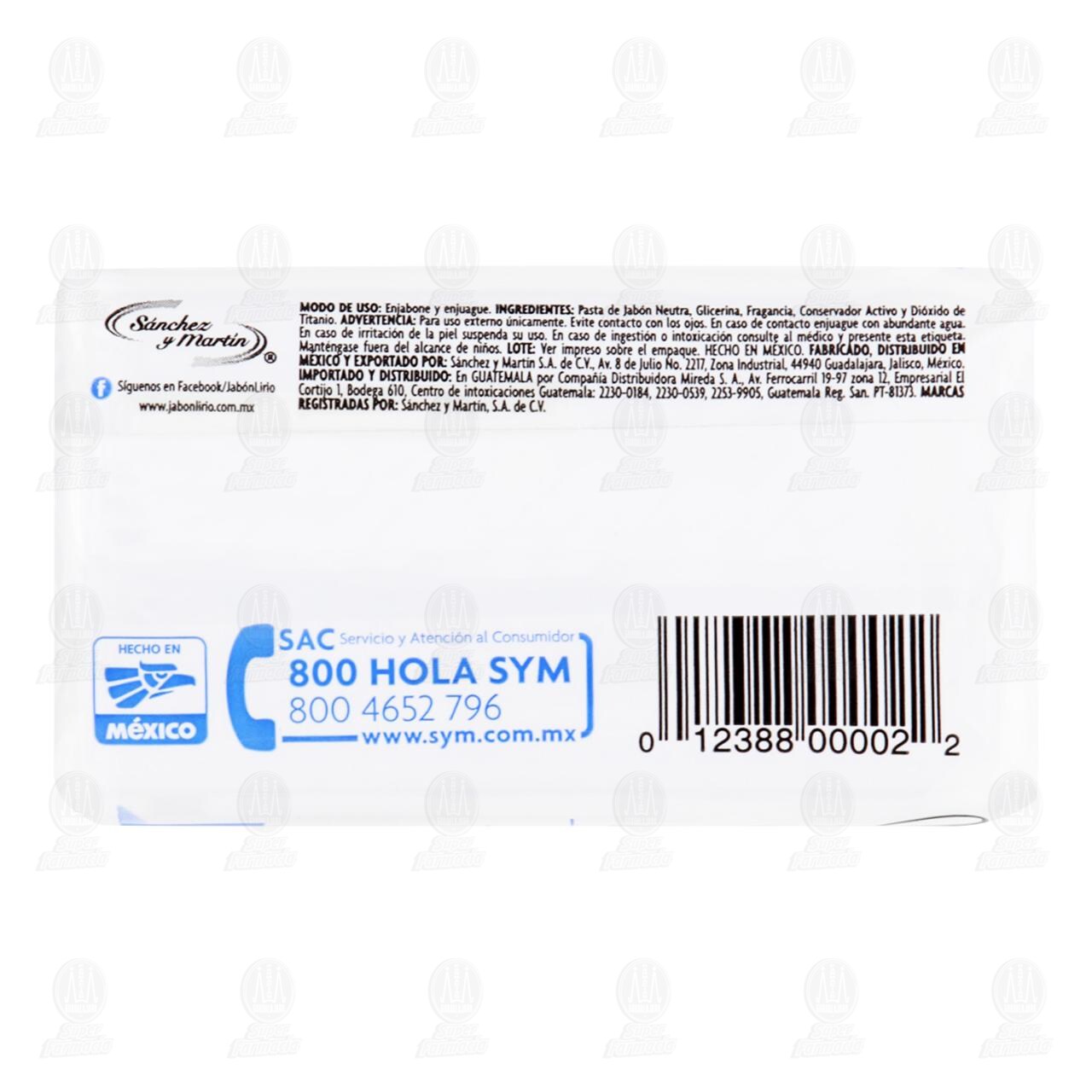 Jab&oacute;n de tocador Lirio Neutro, 150 gr. image number 1