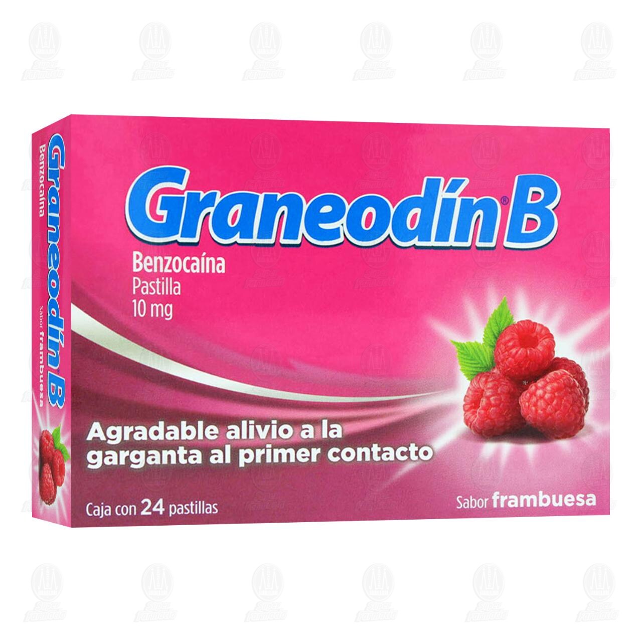 Graneod&iacute;n B Sabor Frambuesa, 24 Pastillas. image number 0