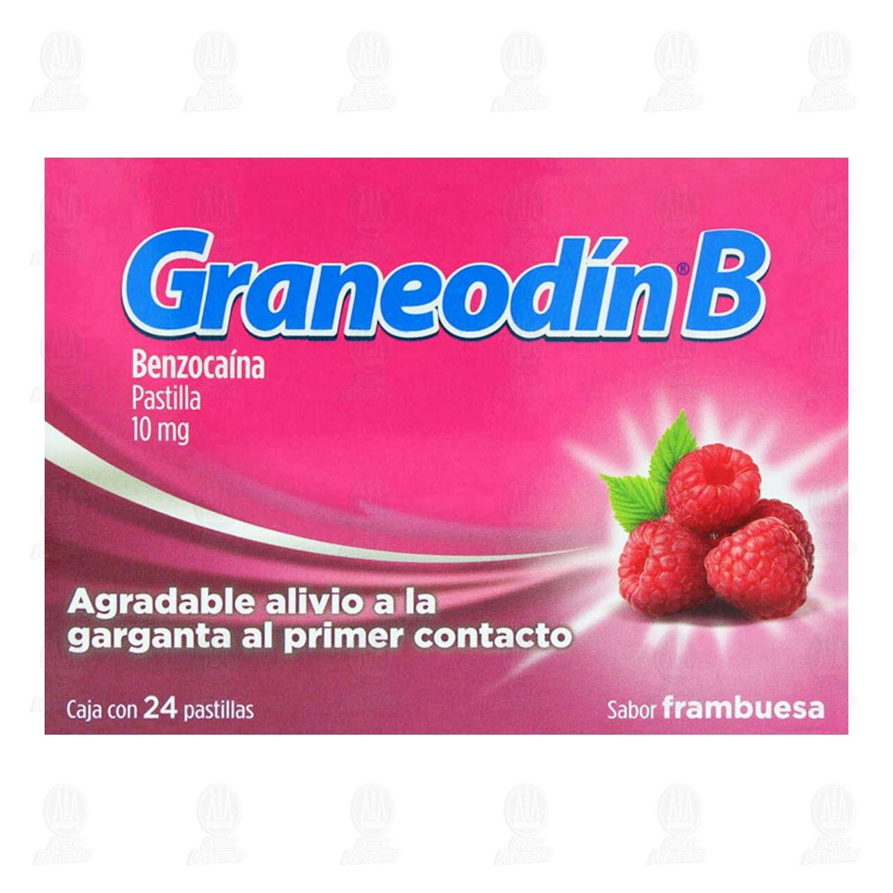 Graneod&iacute;n B Sabor Frambuesa, 24 Pastillas. image number 1