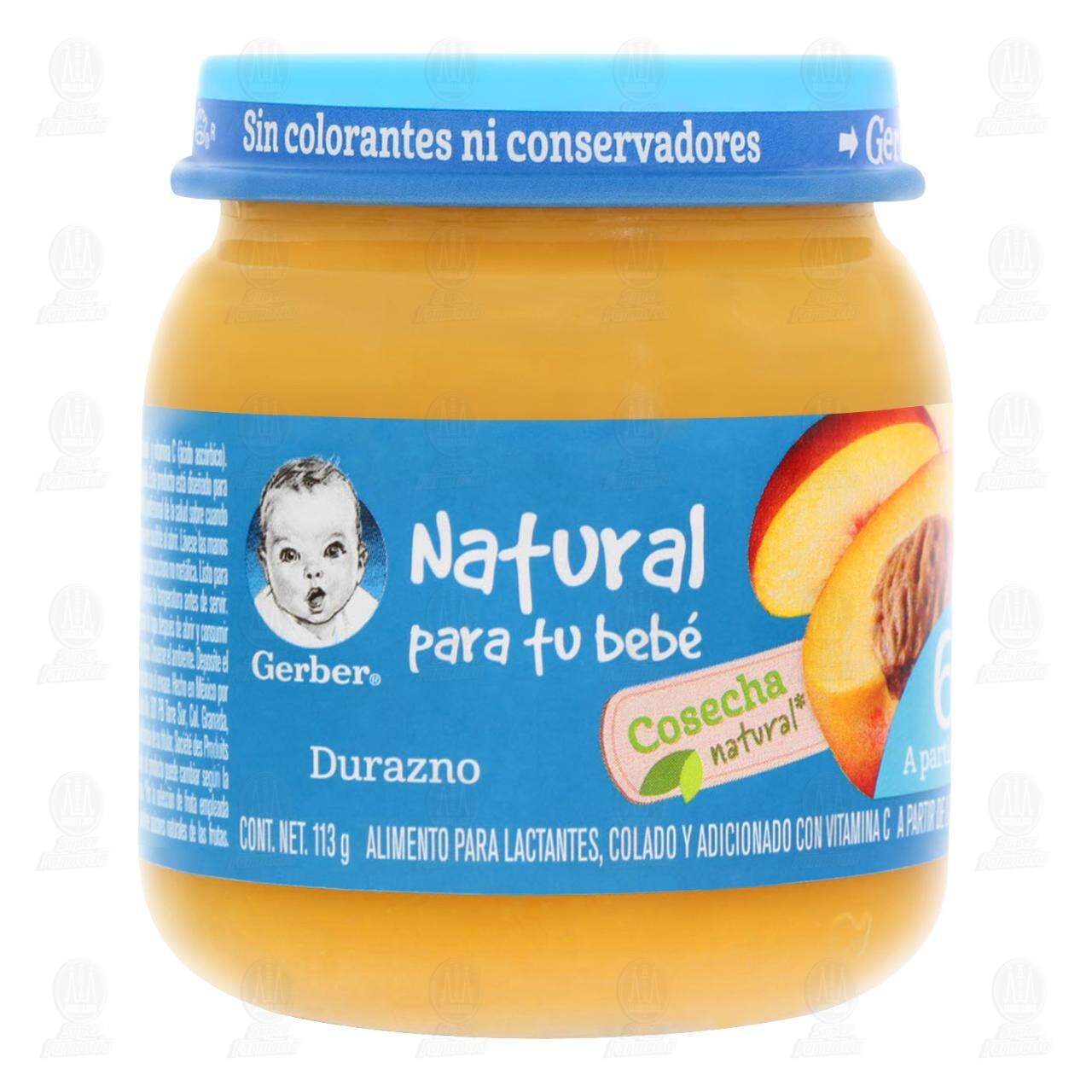 Papilla Gerber Cosecha Natural Etapa 2 Durazno, 113 gr.