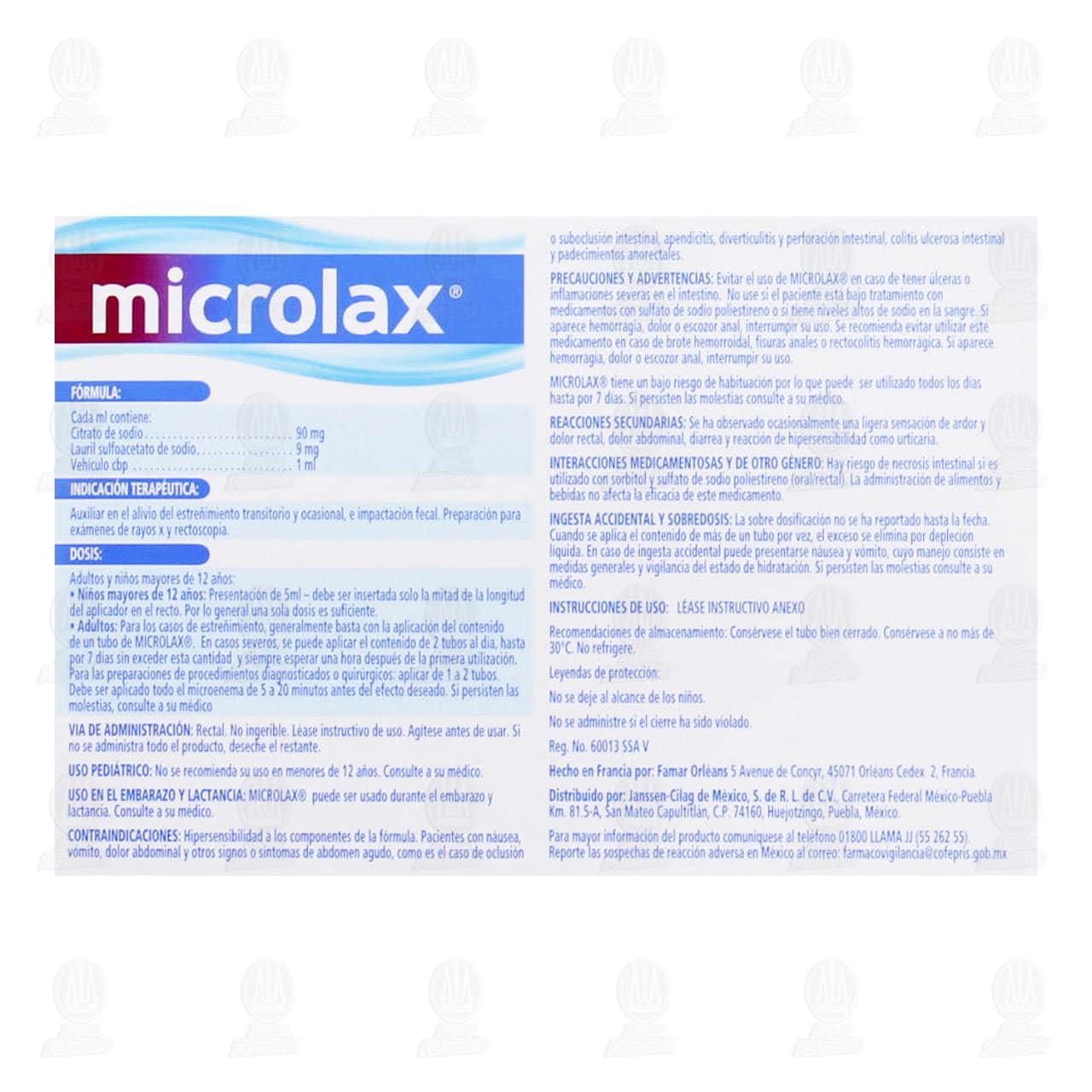 Microlax 90 9mg Suspension 5ml Con 4 Microenemas Microlax 90 9mg Suspension 5ml Con 4 Microenemas
