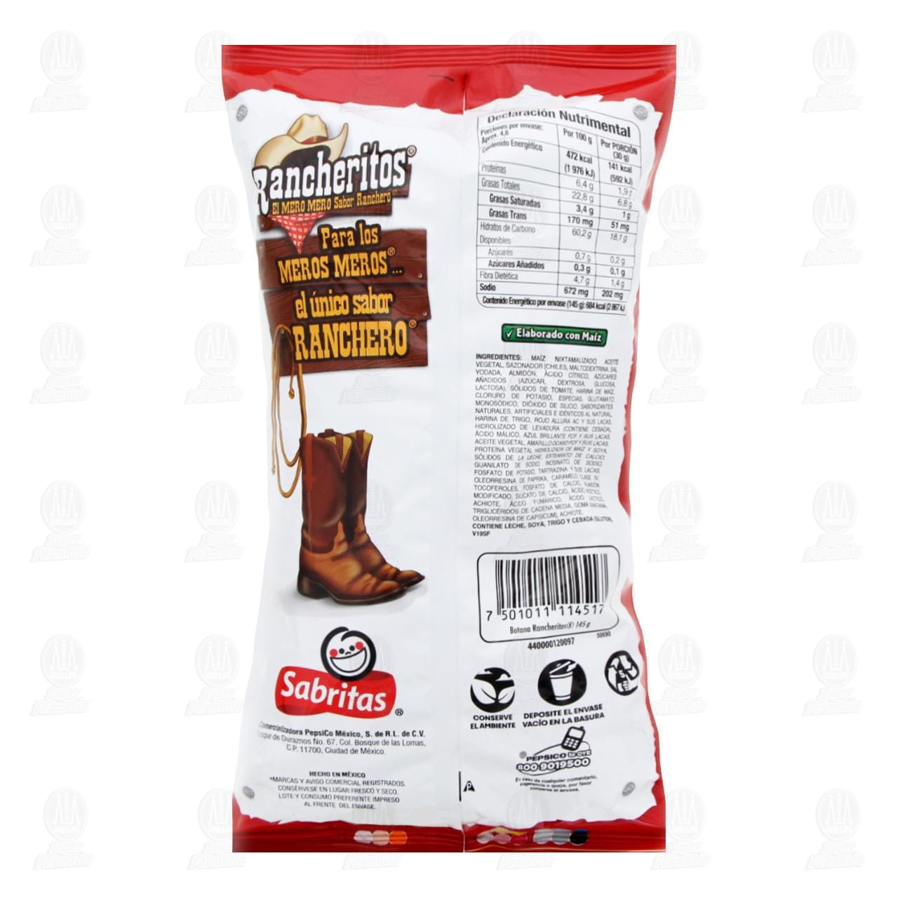 Botana Rancheritos Sabor Chile y Especias, 145 gr. image number 1