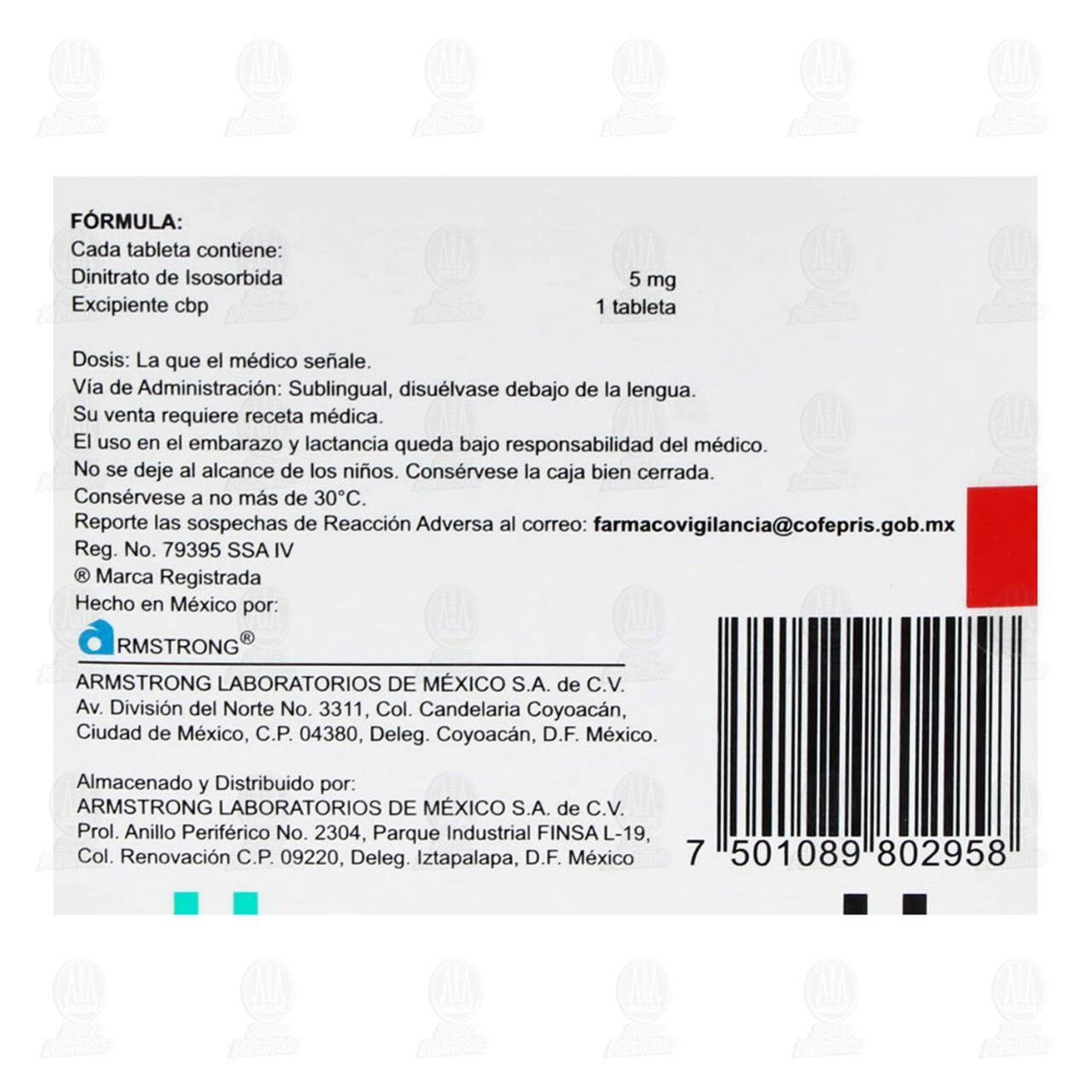 Isorbid 5 mg, 40 Tabletas. image number 2
