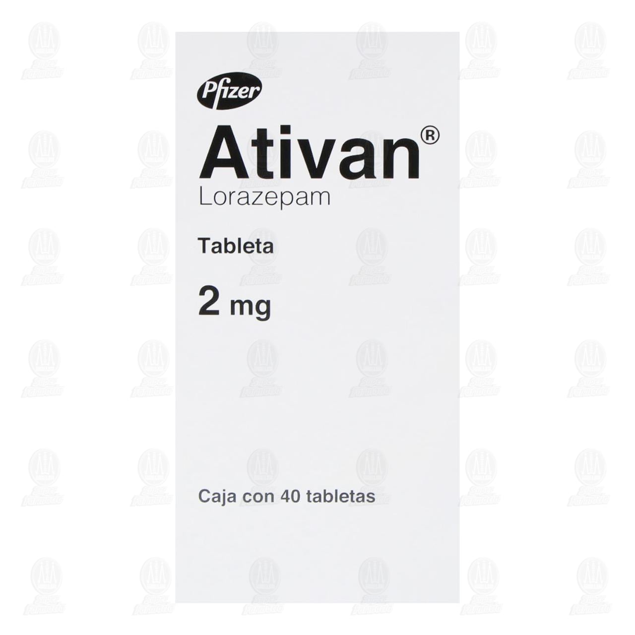 Ativan 2 mg, 40 Tabletas. image number 1