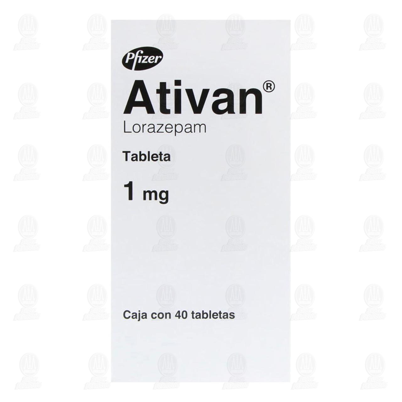 Ativan 1 mg, 40 Tabletas. image number 1