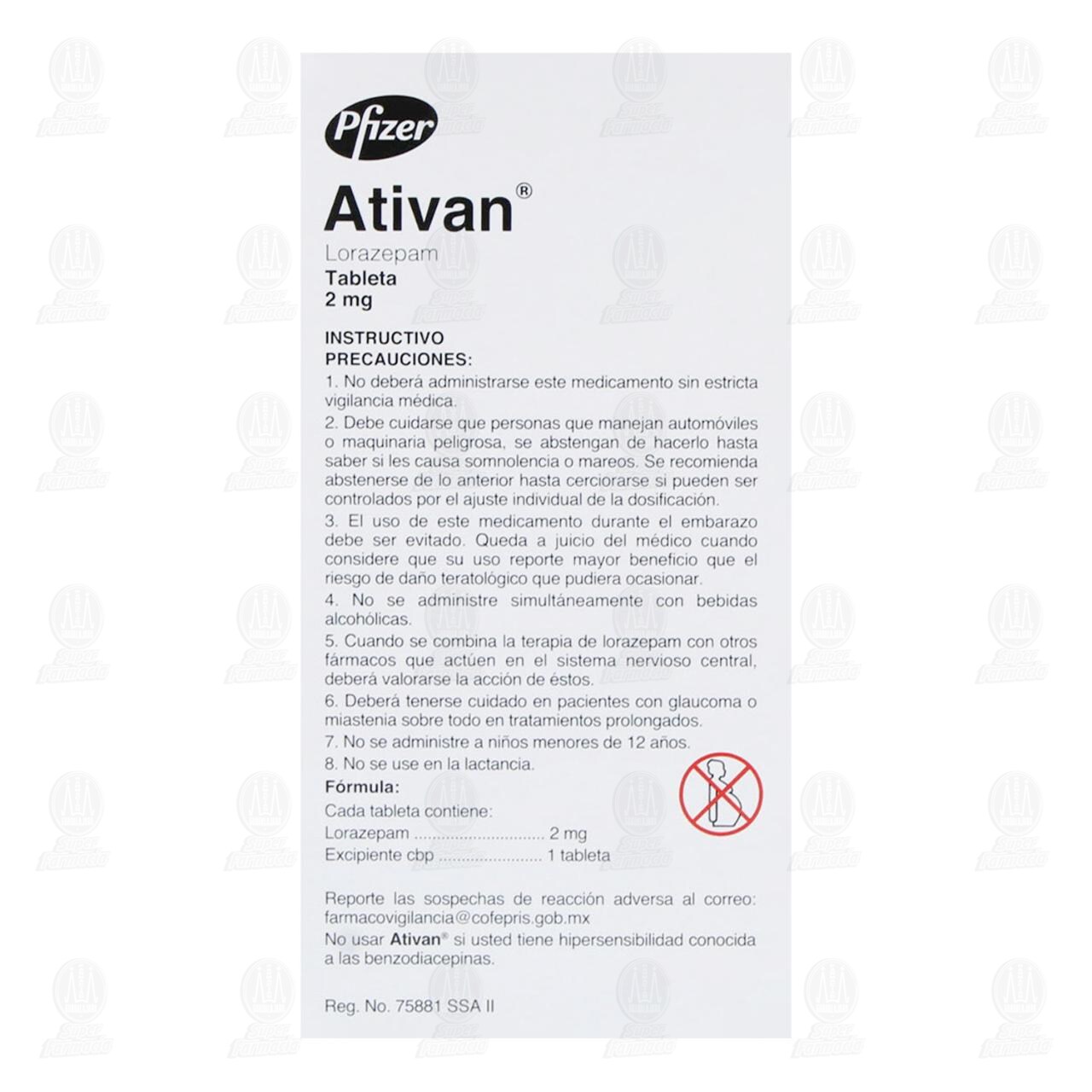 Ativan 2 mg, 80 Tabletas. image number 2