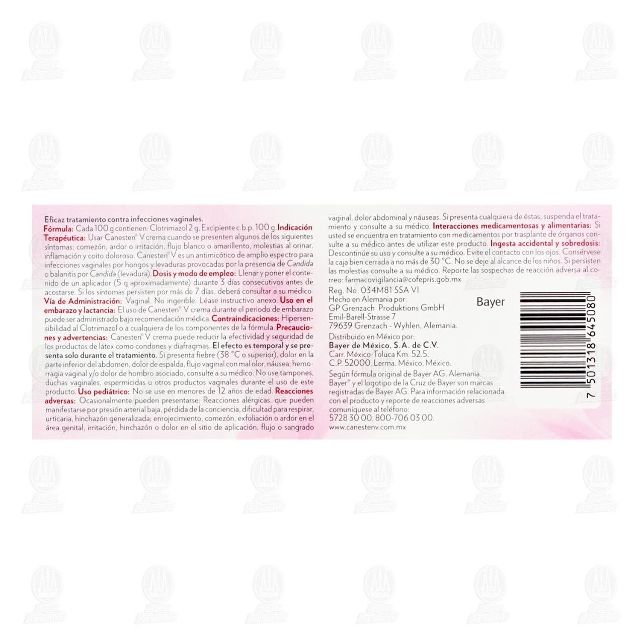 Canesten V Crema 3 D&iacute;as 20 gr, 3 Aplicadores. image number 2