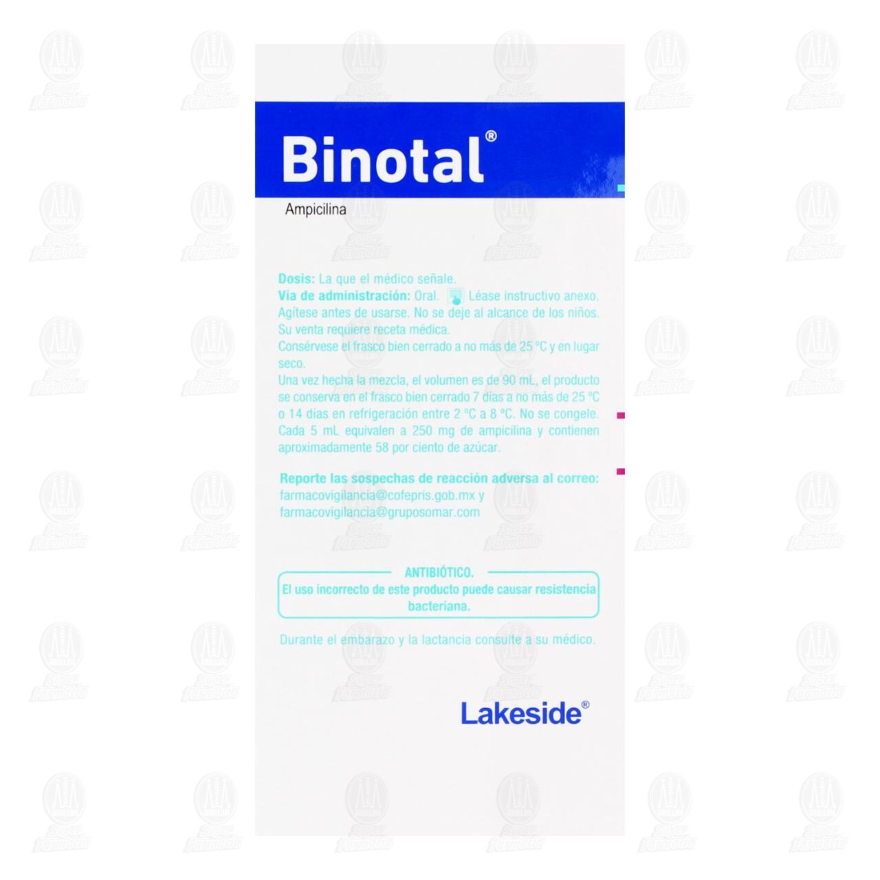 Binotal 250mg/5ml, 90 ml. image number 2