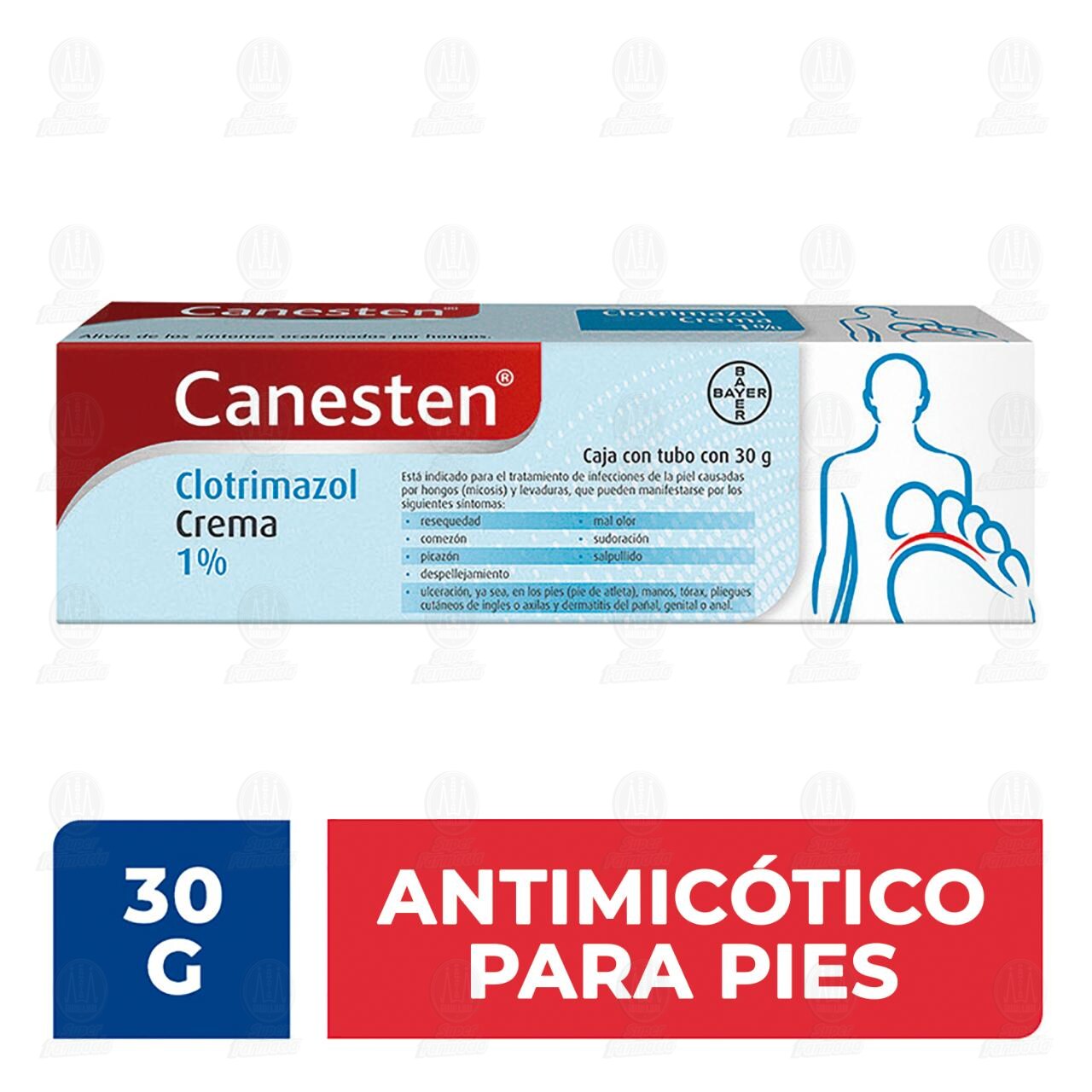Canesten Tratamiento Contra el Pie de Atleta 1%, 30 gr. image number 3