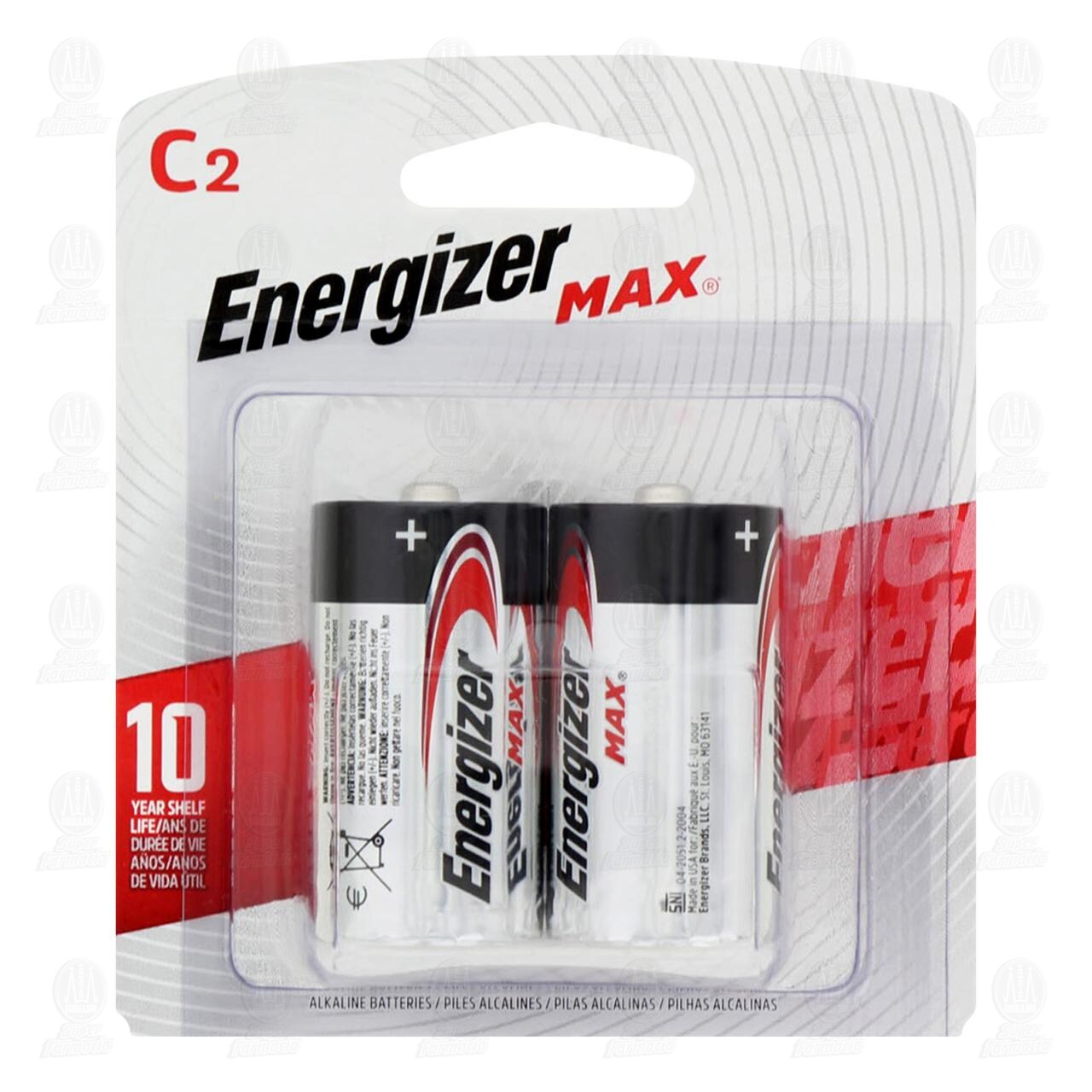 Pilas Energizer Alcalinas Max C, 2 pzas. image number 0