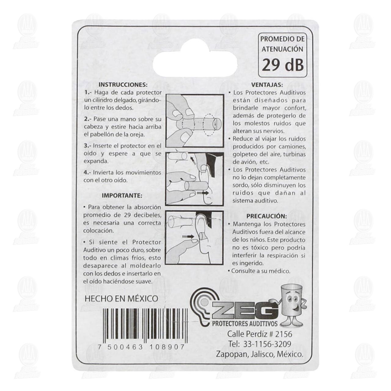 Protectores Auditivos Zeg, 6 pzas. image number 1