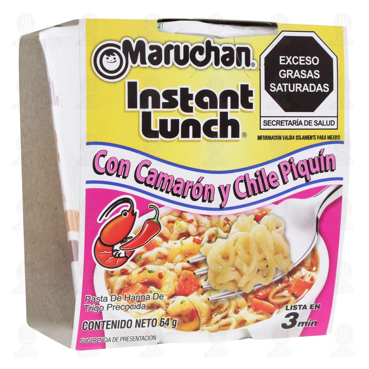 Pasta Maruchan Instant Lunch con Camarón y Chile Piquín, 64 gr. image number 0