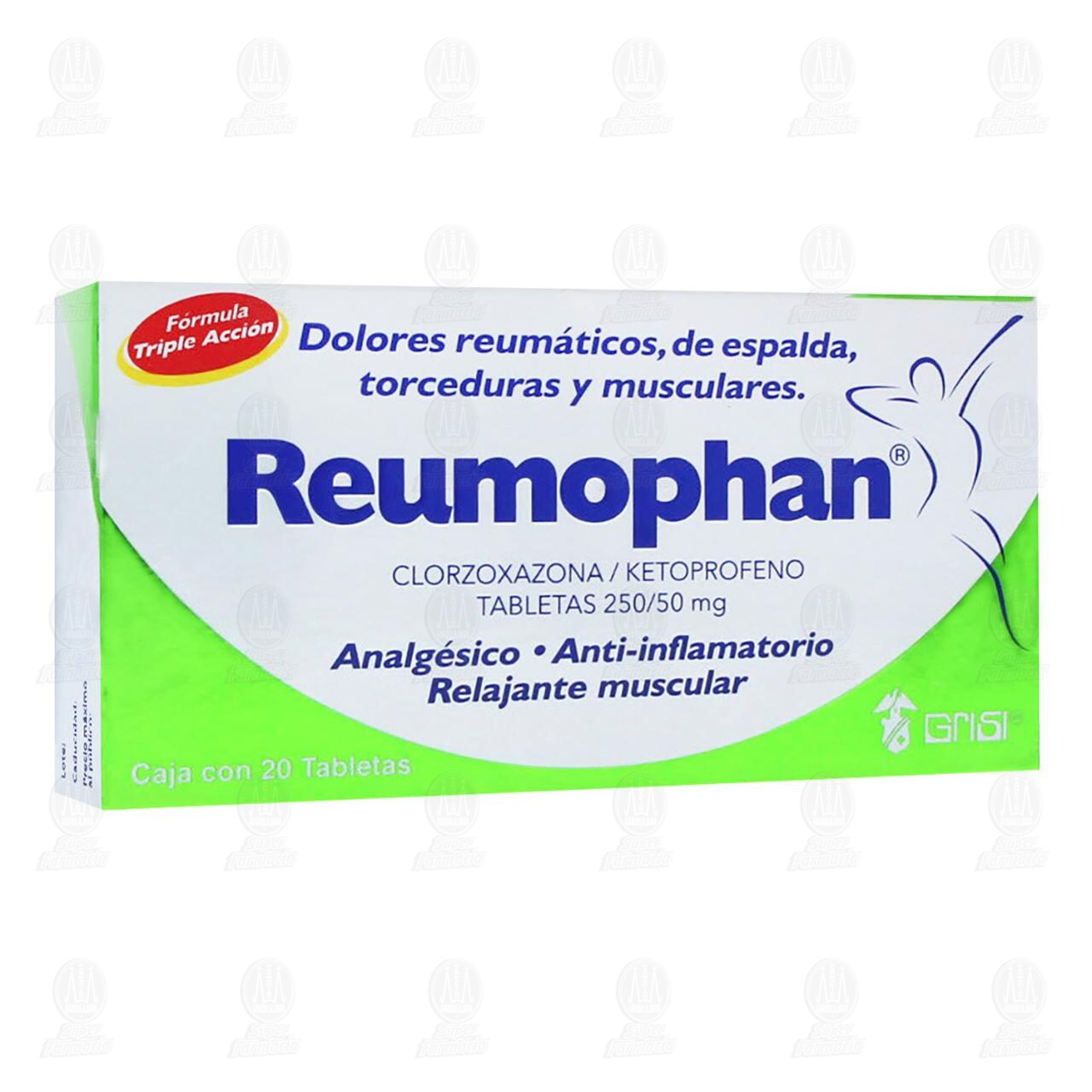 Reumophan 250mg/50mg, 20 Tabletas.