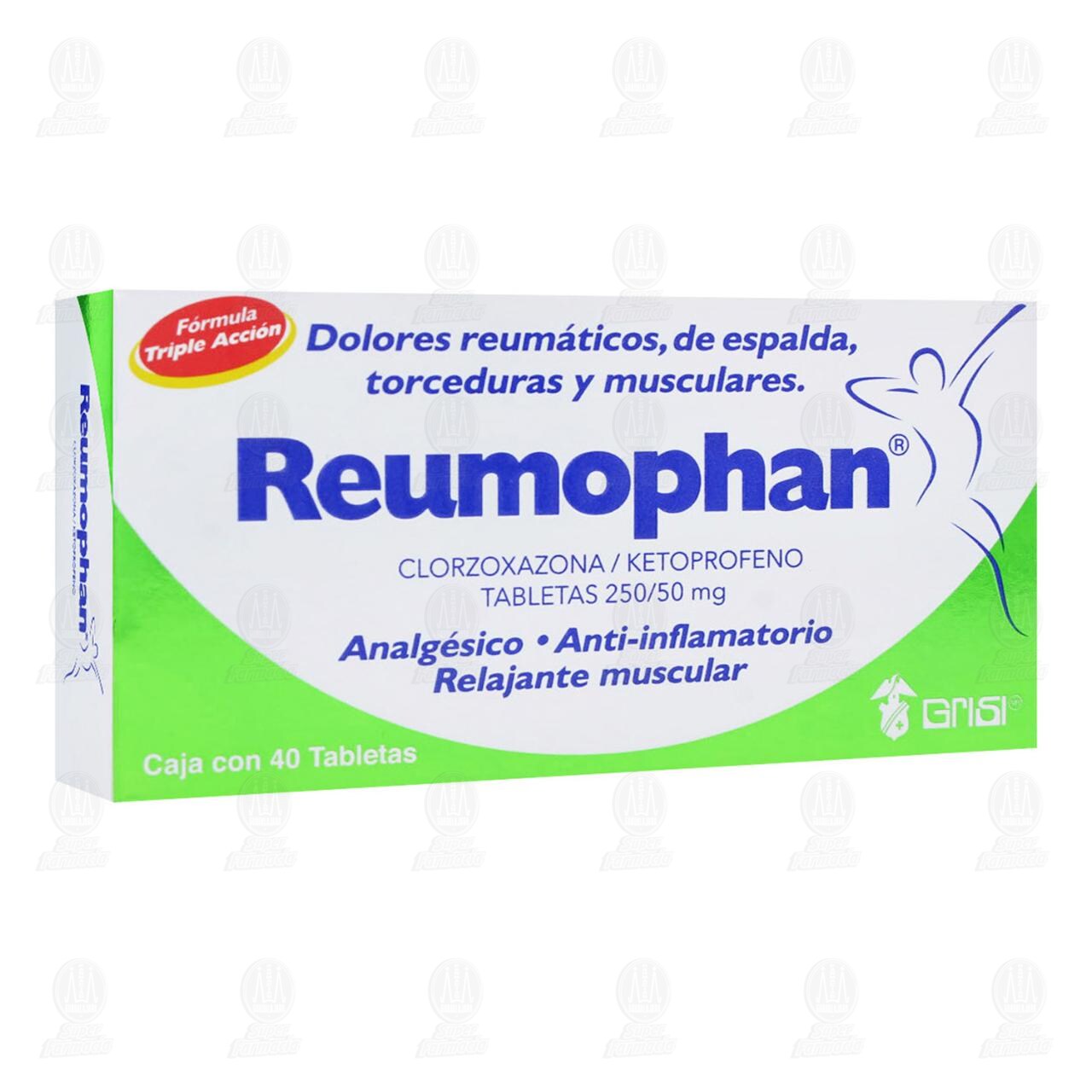 Reumophan 250mg/50mg, 40 Tabletas. image number 0