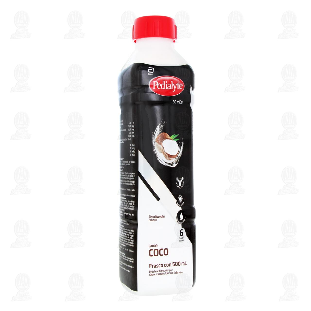 Electrolitos Orales Pedialyte 30mEq Sabor Coco, 500 ml. image number 0